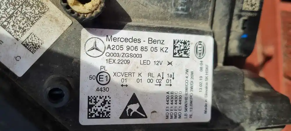 MERCEDES C KLASA W205 LIFT Lampy Przód Multibeam Led Komplet
