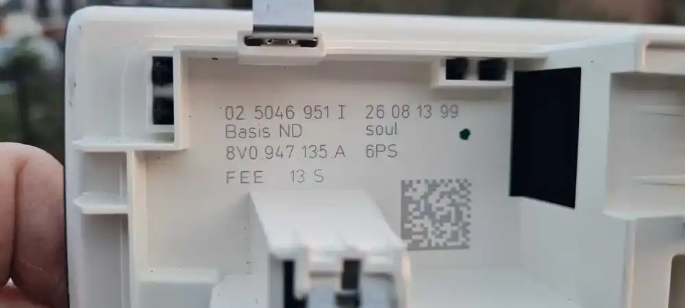 AUDI A3 S-LINE S3 8V Q3 8U Lampka Podsufitki Przód Przednia Czarna