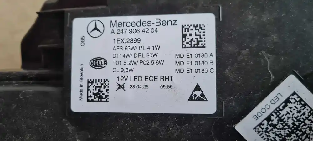 MERCEDES GLA W247 LIFT Lampa Przód Przednia Prawa Multibeam Led