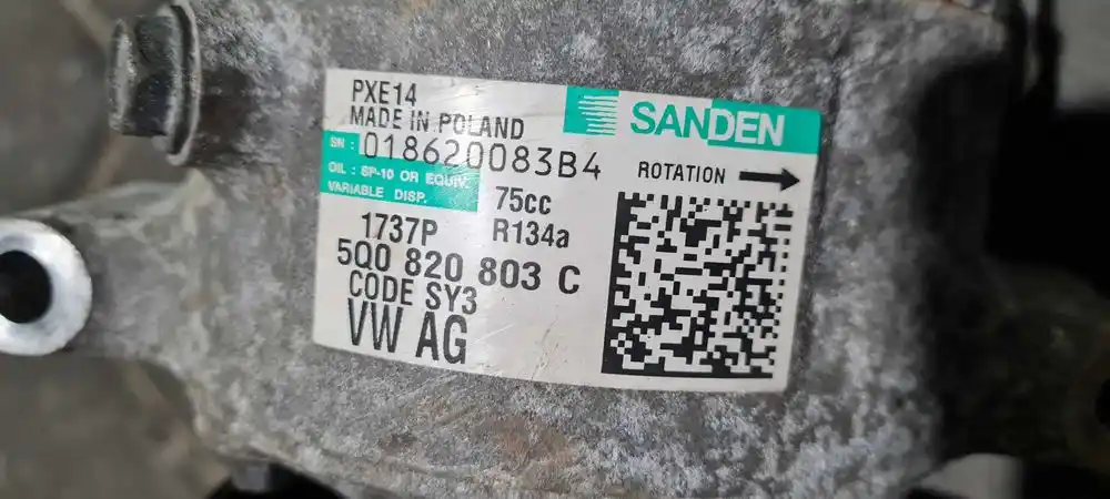 VW AUDI SEAT SKODA Kompresor Sprężarka Klimatyzacji