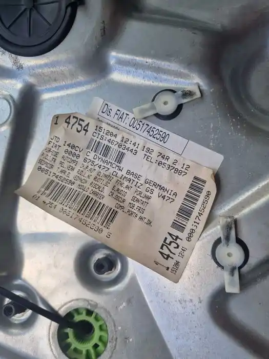 Mechanizm Podnoszenia Szyby Fiat Stilo Prawy Przód 005.174.52.590