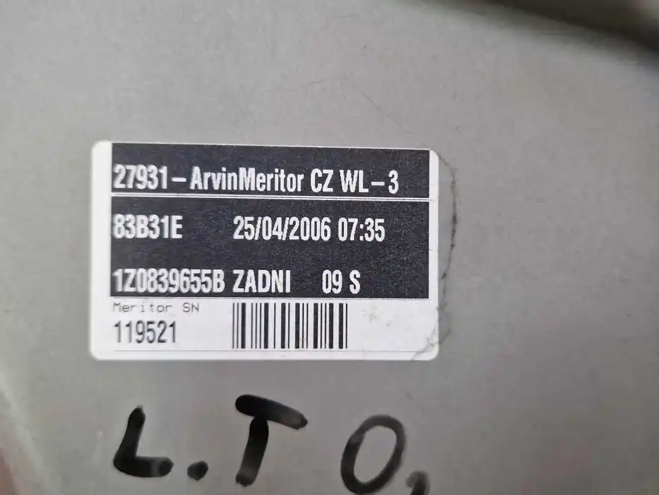 Mechanizm Podnoszenia Szyby L.T Skoda Octavia II Kombi 1Z0.839.655.B