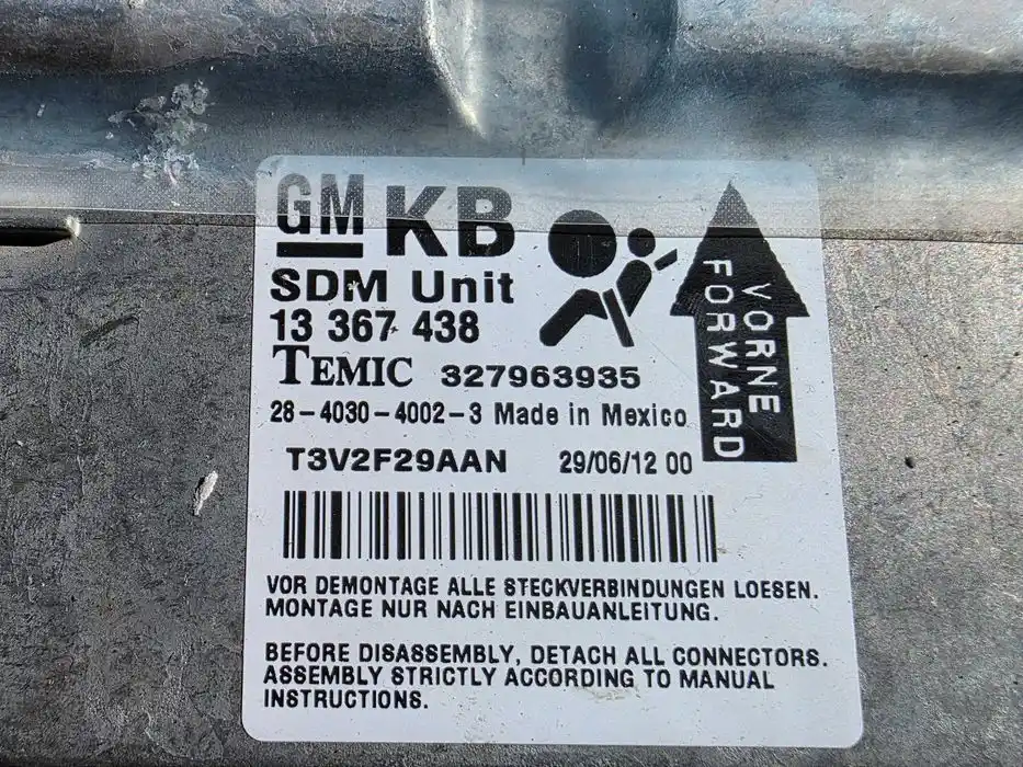 Sterownik AirBag Opel Corsa D 133.674.38
