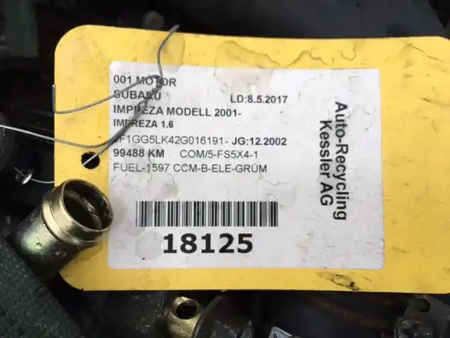 Subaru Impreza II 2001- Silnik 1.6 Niski Przebieg