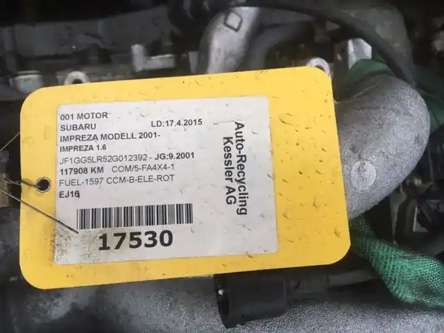 Subaru Impreza II 2001- Silnik 1.6 Niski Przebieg