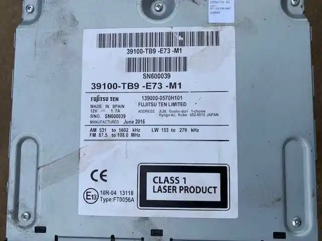 Honda Civic IX Radio Conect navi z kodem