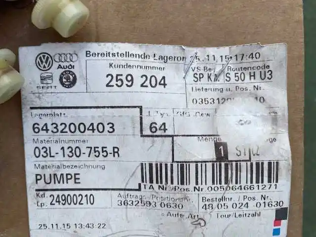 Audi Skoda- Pompa Wysokiego Ciśnienia Nowa