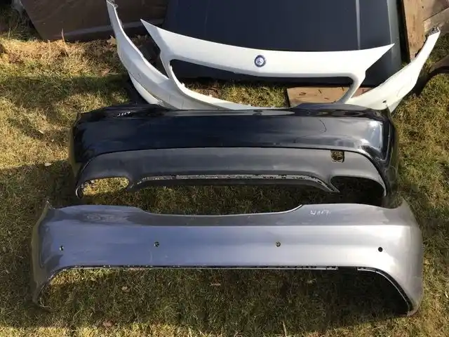 Mercedes CLA w117 - Zderzak Tył pod  PDC srebrny