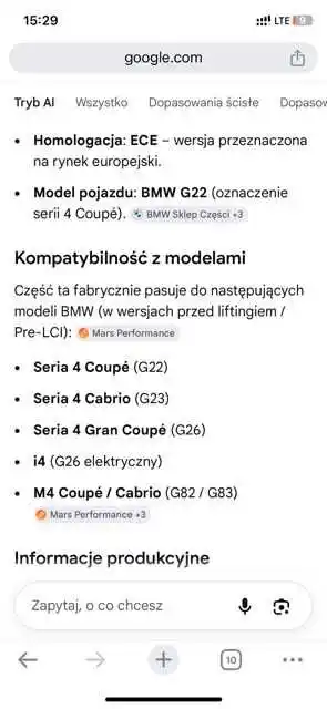 BMW G22 Lampa Tył Tylna Prawa