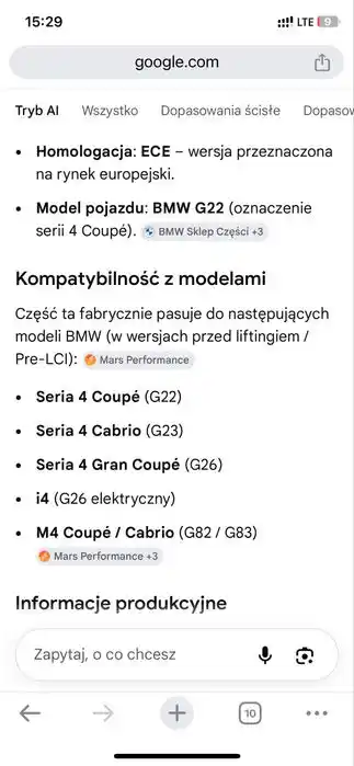 BMW 4 G22 G23 G24 g82 g83 Lampa Tył Tylna Lewa ładna