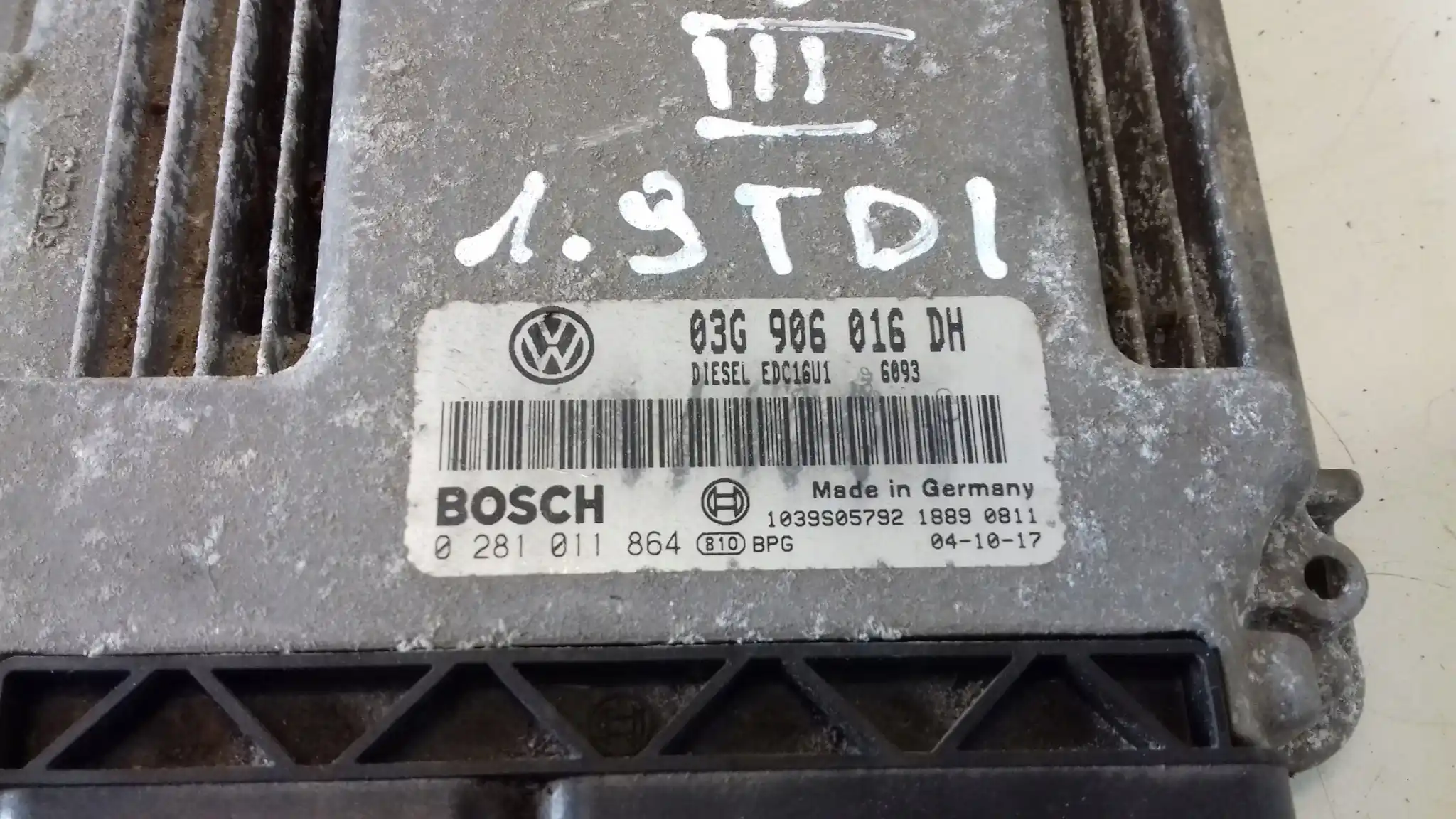 KOMPUTER 03G906016DH 0281011864 ZESTAW IMMO SEAT TOLEDO III 1.9 TDI 04-