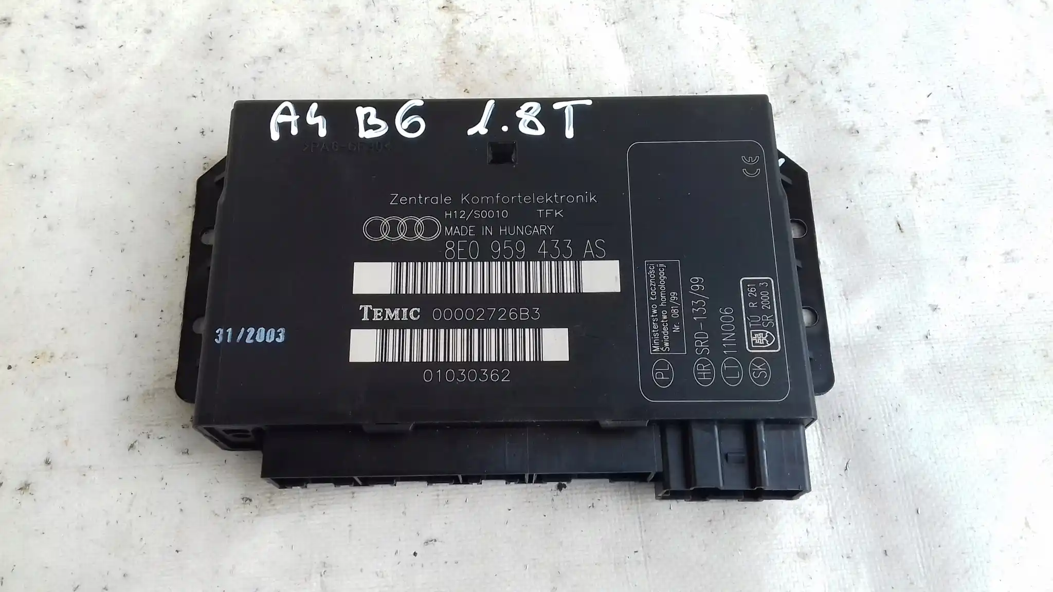 MODUŁ KOMFORTU 8E0959433AS AUDI A4 B6 00-06