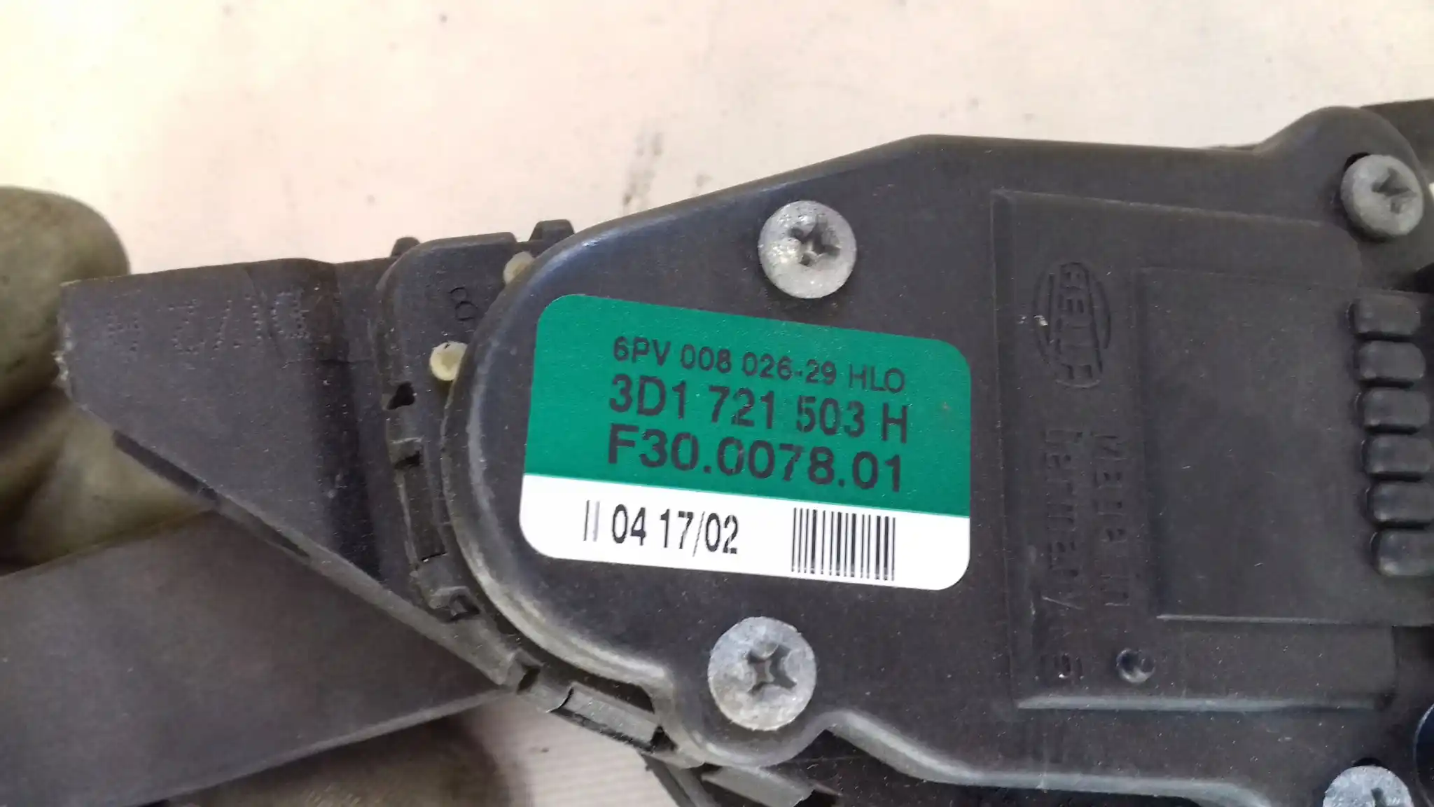 POTENCJOMETR GAZU 3D1721503H VW PHAETON 3.2 V6 02-