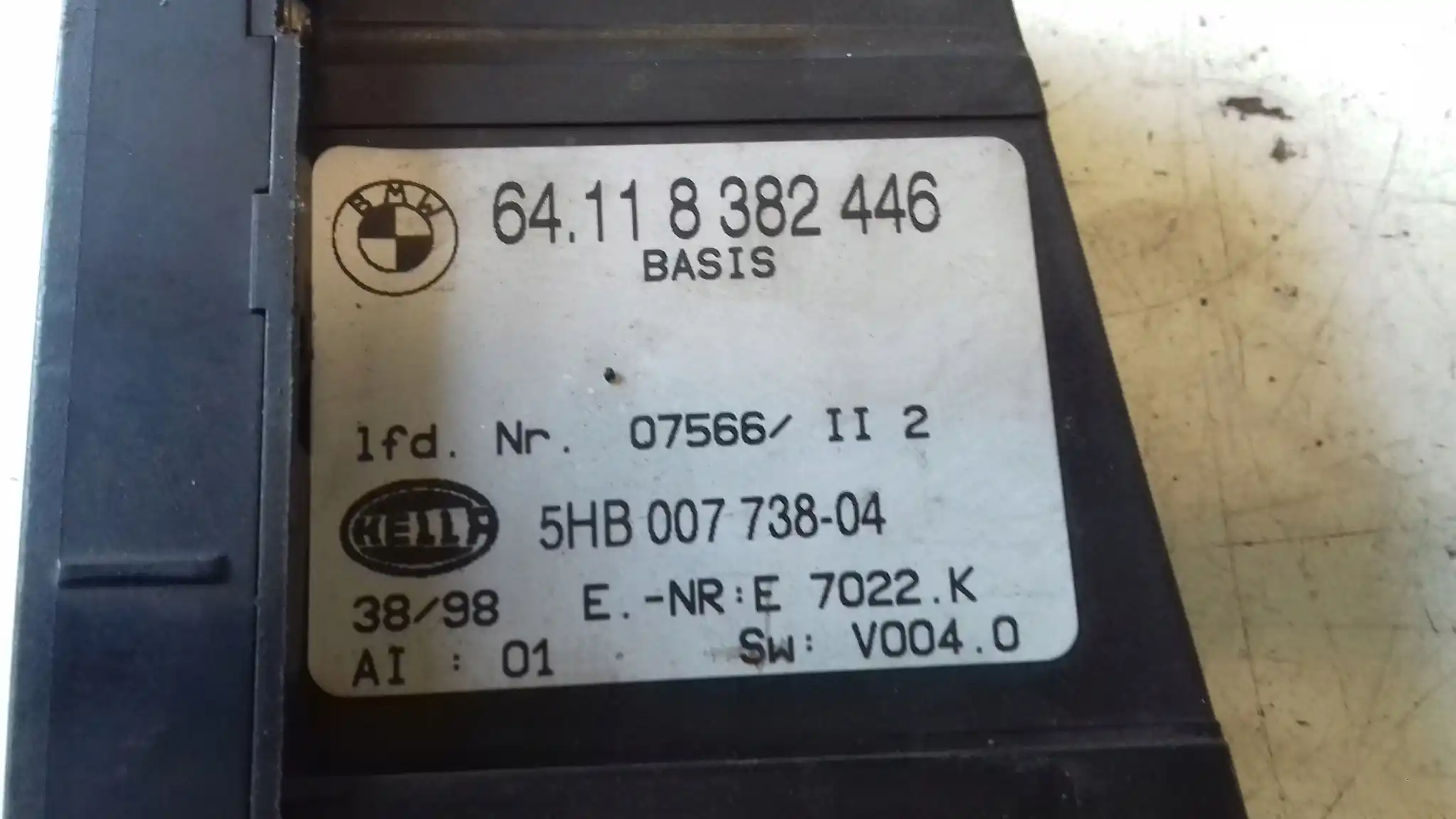PANEL NAWIEWU KLIMATYZACJI 8382446 BMW 3 E46 98-01