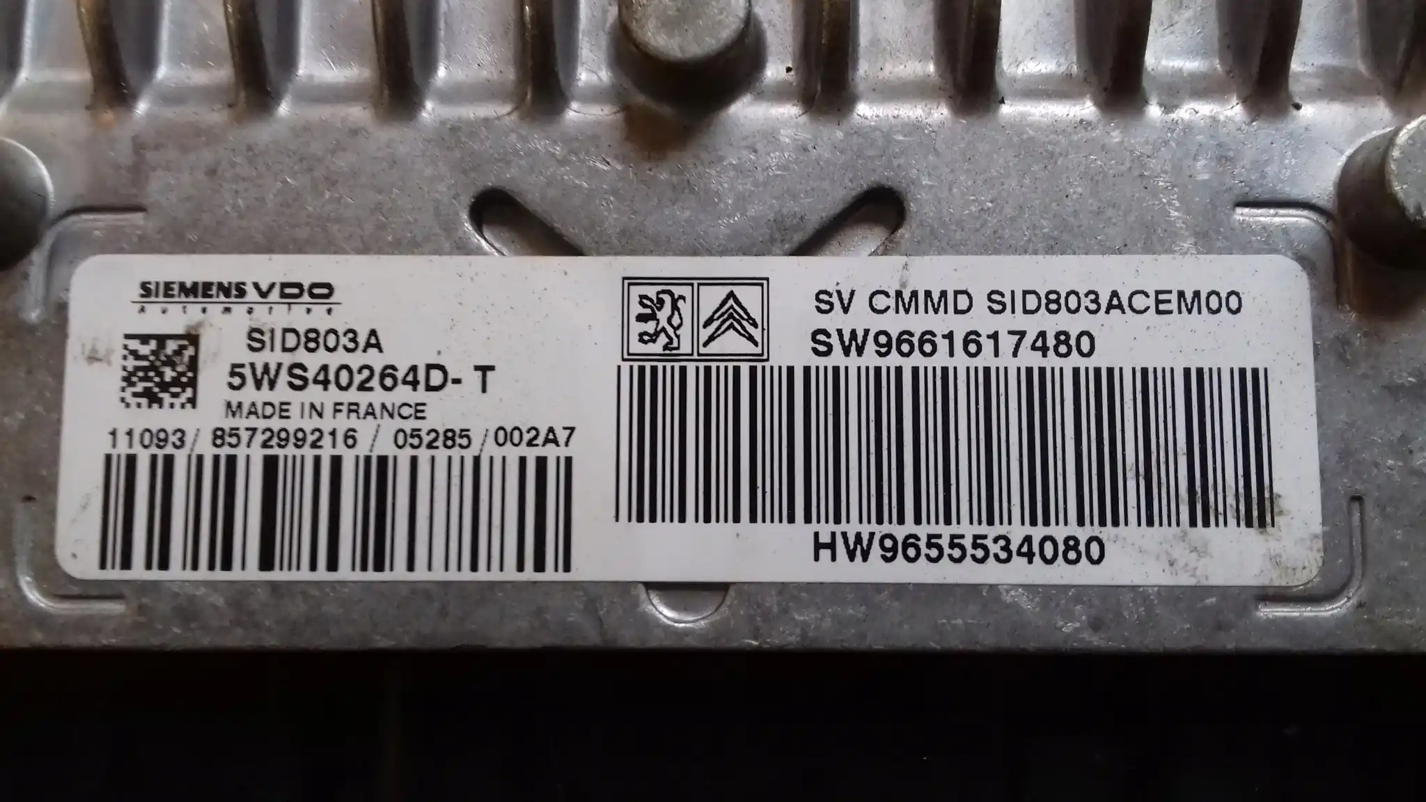 KOMPUTER STEROWNIK SILNIKA 5WS40264D 9661617480 PEUGEOT 407 2.0 HDI 04-