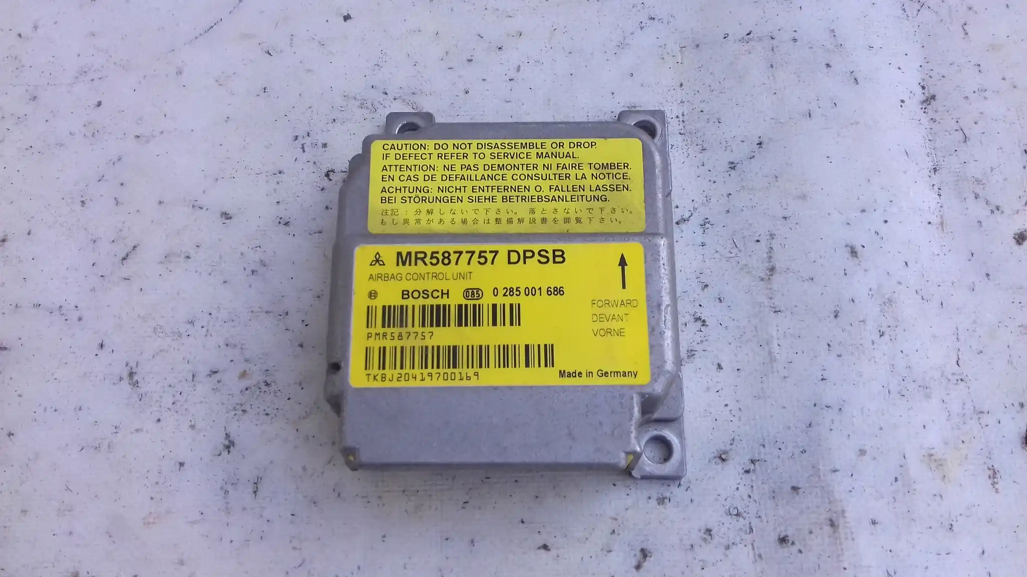 MODUŁ AIRBAG MR587757 0285001686 MITSUBISHI COLT VI Z30 04-