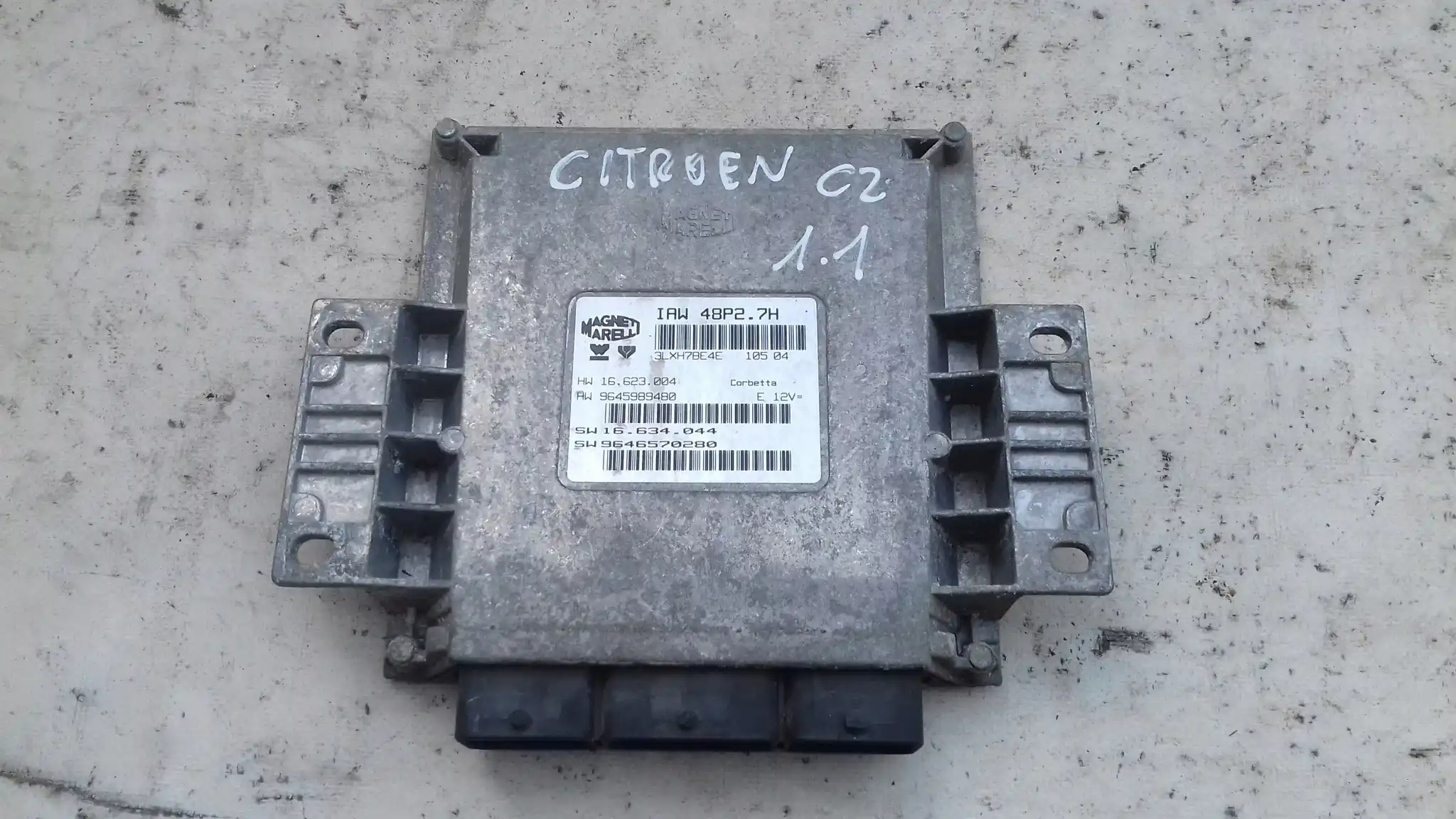 KOMPUTER STEROWNIK SILNIKA 9645989480 IAW48P27H CITROEN C2 1.1 03-