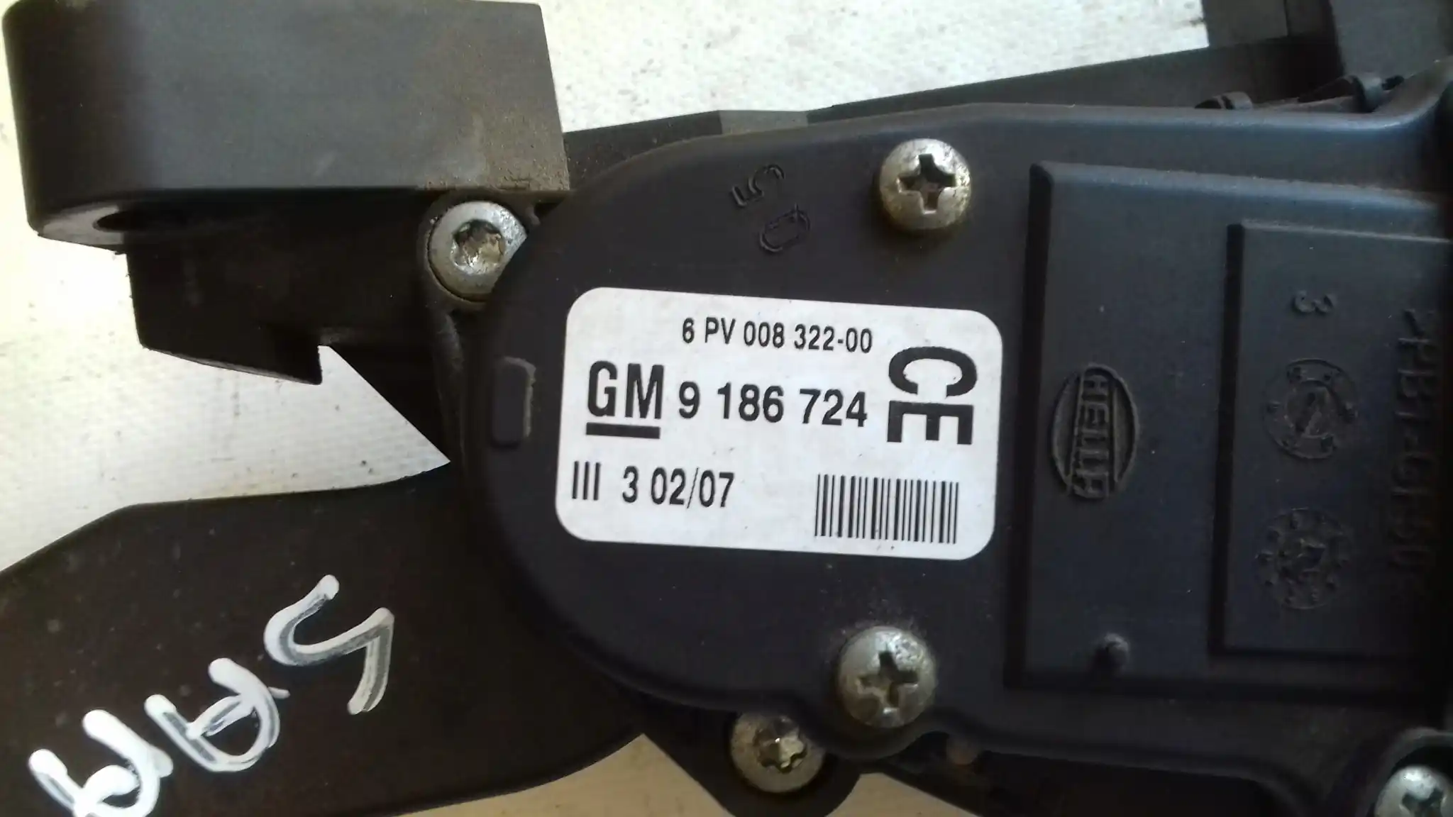 POTENCJOMETR PEDAŁ GAZU 9186724 OPEL VECTRA C SAAB 93 9-3 II 02-