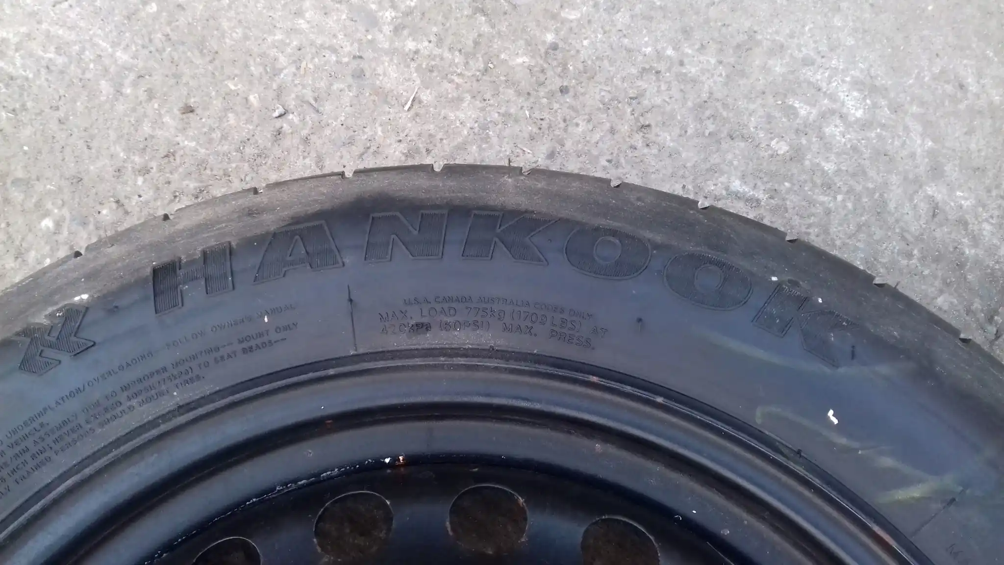KOŁO DOJAZDOWE 1S71MF04047 FORD 16'' ET25 5x108 HANKOOK T125/85