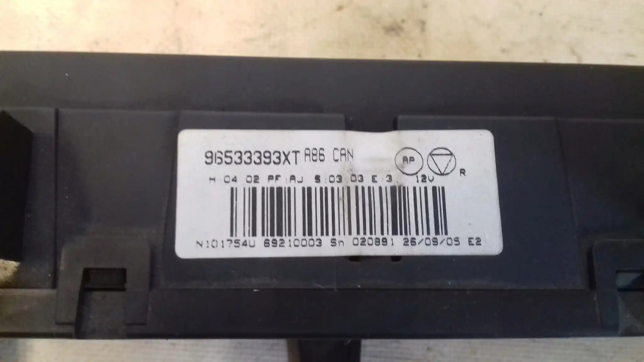 PANEL STEROWANIA NAWIEWU 96533393XT CITROEN C2 C3 03-