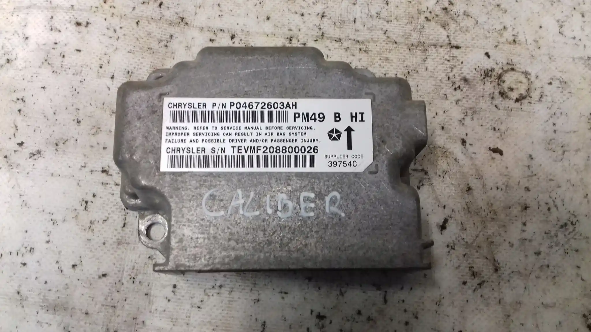 MODUŁ AIRBAG PODUSZEK POWIETRZNYCH P04672603AH DODGE CALIBER 06- CHRYSLER