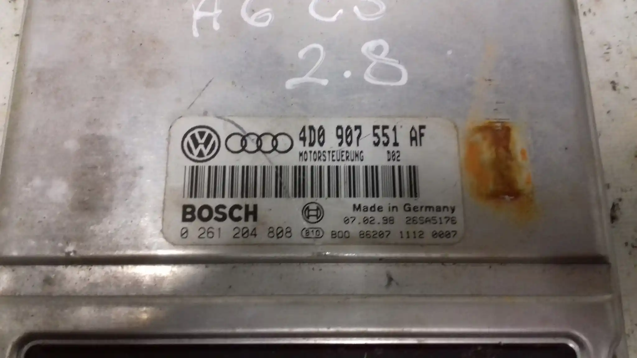 KOMPUTER STEROWNIK SILNIKA 4D0907551AF 0261204808 AUDI A6 C5 2.8 V6 97-