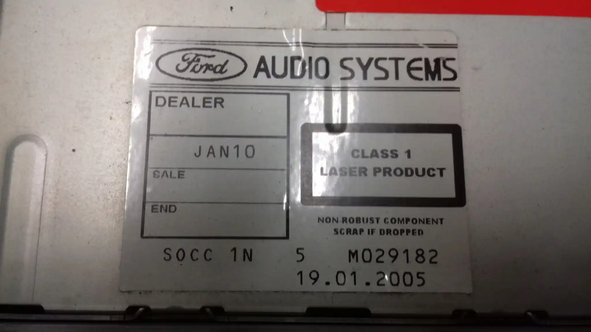 RADIO RADIOODTWARZACZ CD 4M5T18C815BE FORD C-MAX MK1 03-