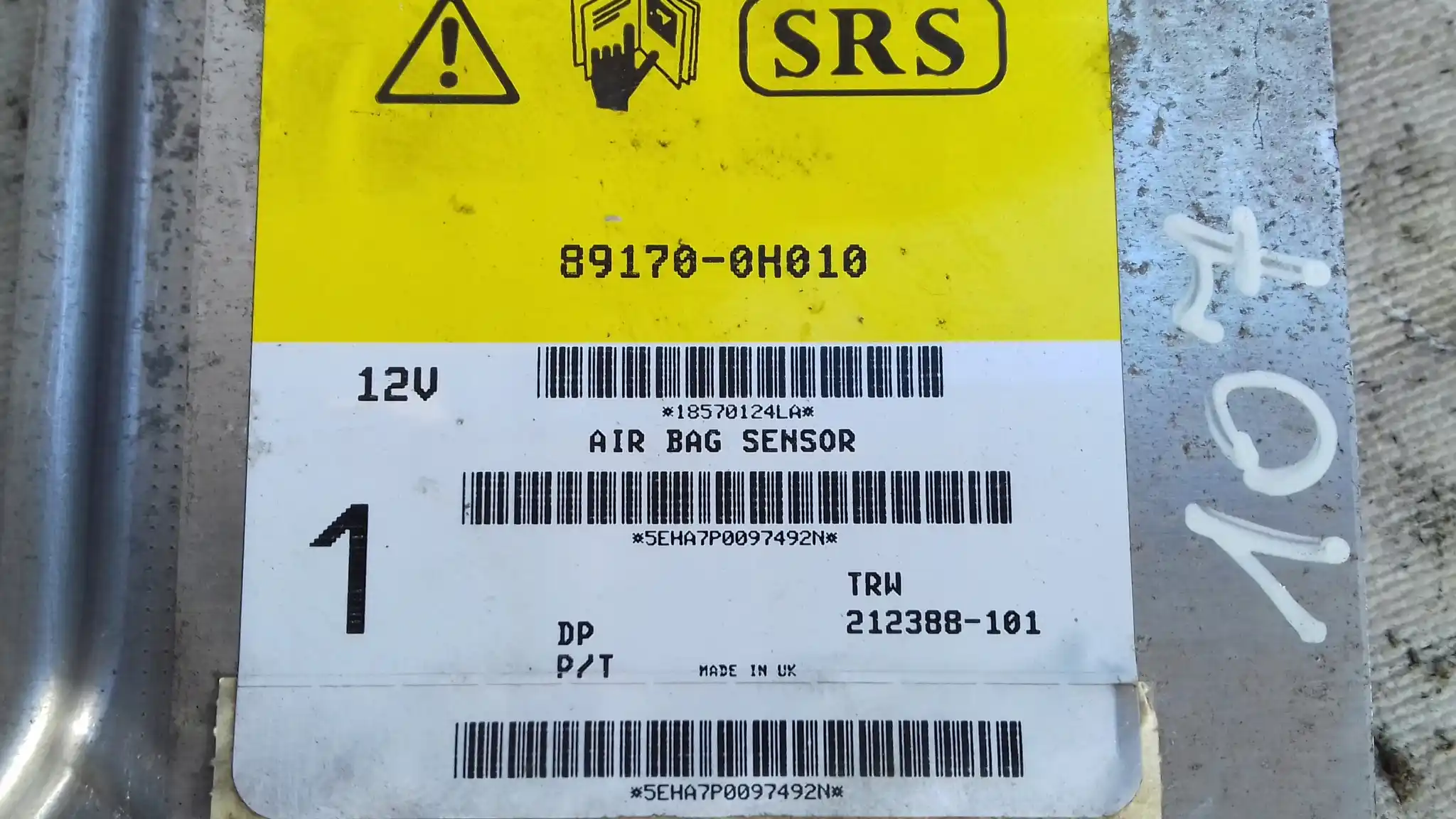 MODUŁ AIRBAG 891700H010 PEUGEOT 107 CITROEN C1 TOYOTA AYGO 05-12