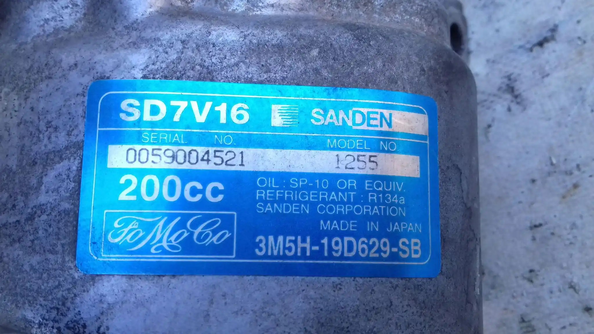 SPRĘŻARKA KOMPRESOR KLIMATYZACJI 3M5H19D629SB MAZDA 3 BK 1.6 CITD 03-