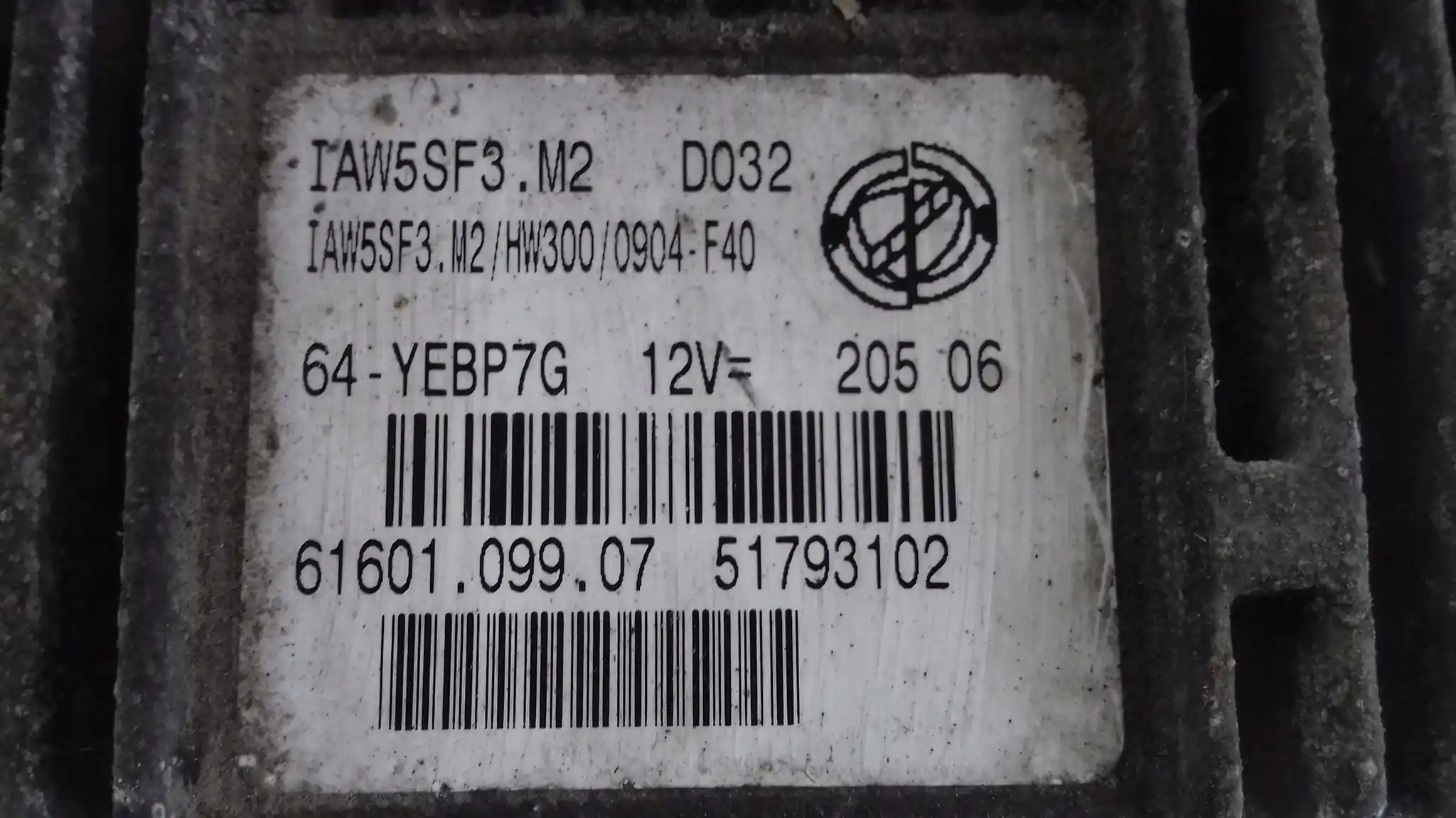 KOMPUTER 51793102 IAW5SF3M2 ZESTAW IMMO FIAT GRANDE PUNTO 1.4 8V 05-09