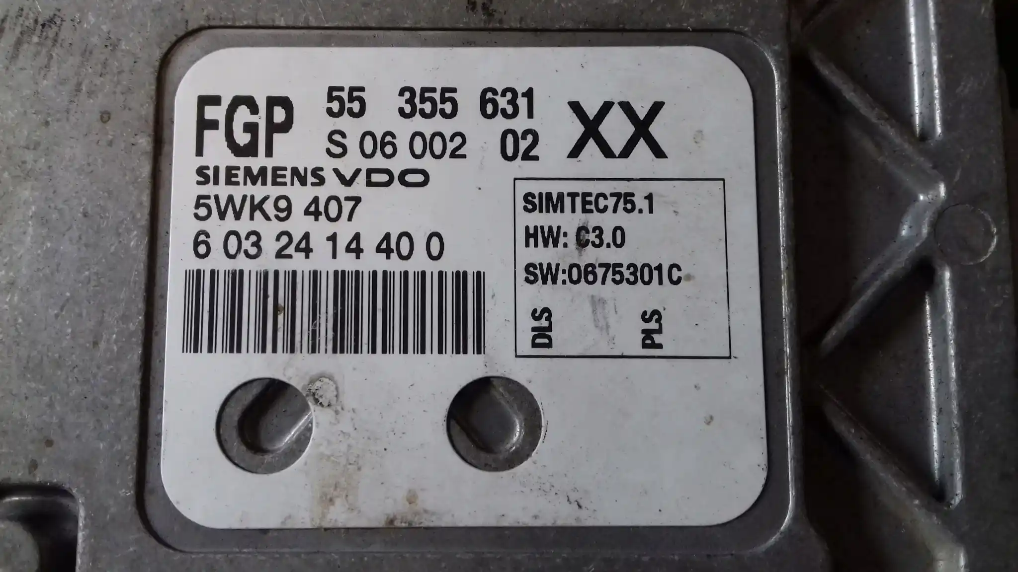 KOMPUTER 55355631 5WK9407 ZESTAW IMMO OPEL VECTRA C LIFT 1.8 16V 05-08