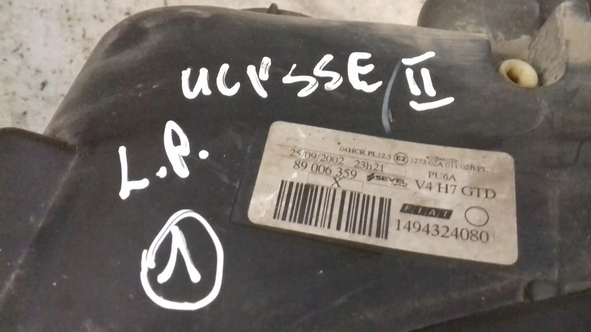 LAMPA LEWY PRZÓD PRZEDNIA 1494324080 FIAT ULYSSE II 02-10