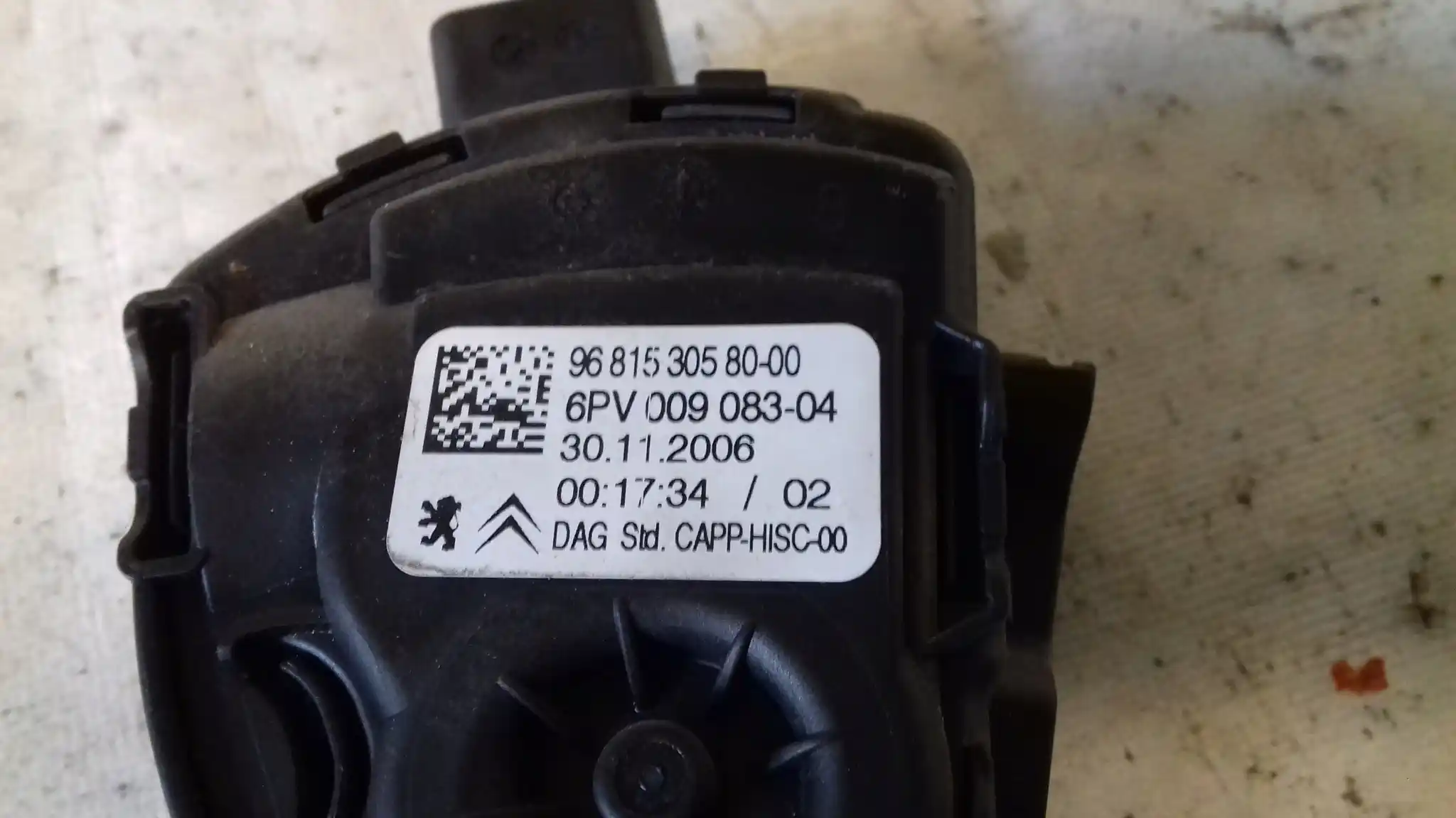 POTENCJOMETR PEDAŁ GAZU 9681530580 CITROEN C2 1.4 HDI 03-