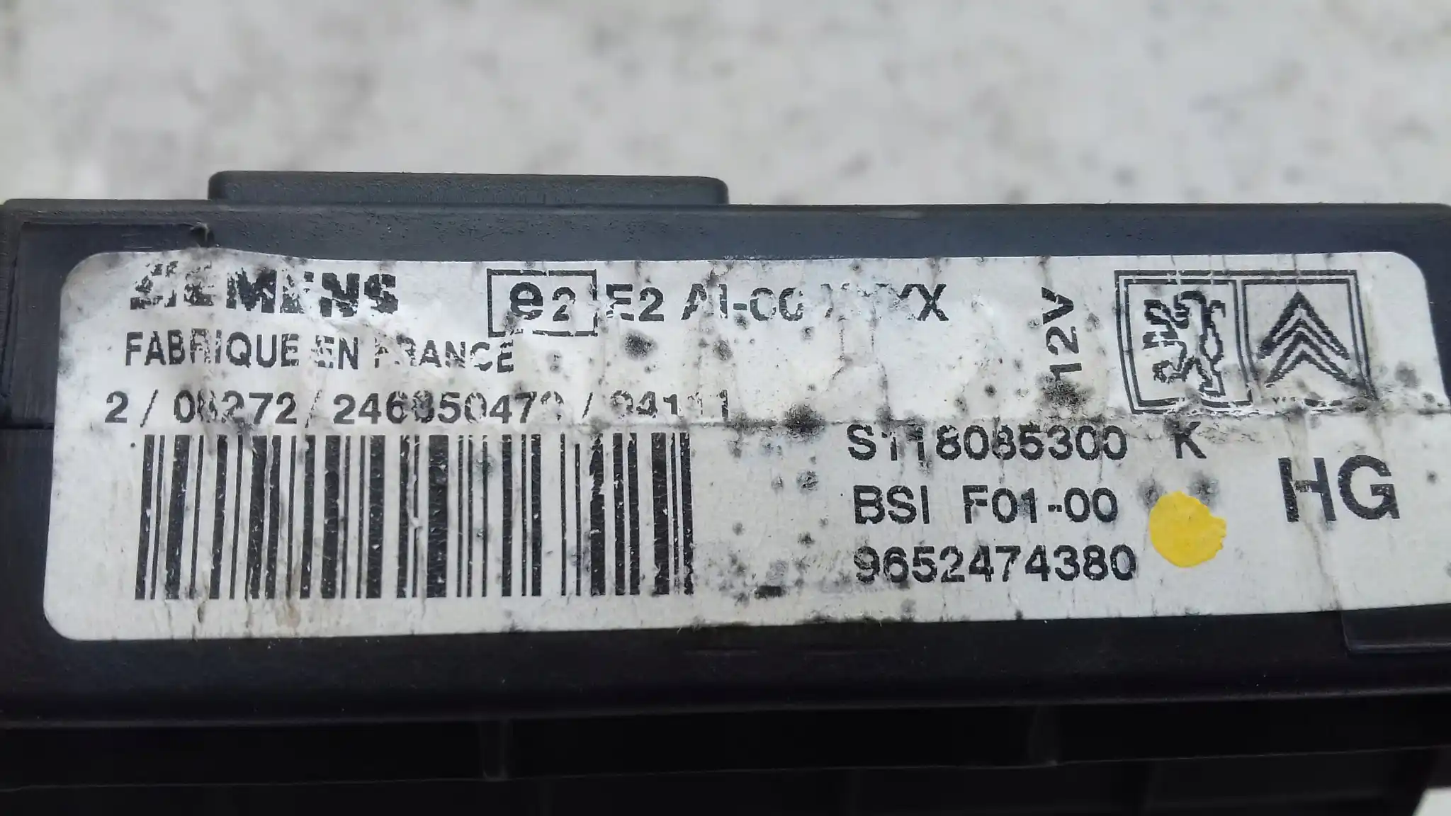 MODUŁ BSI SKRZYNKA BEZPIECZNIKÓW 9652474380 CITROEN C2 1.1 03-