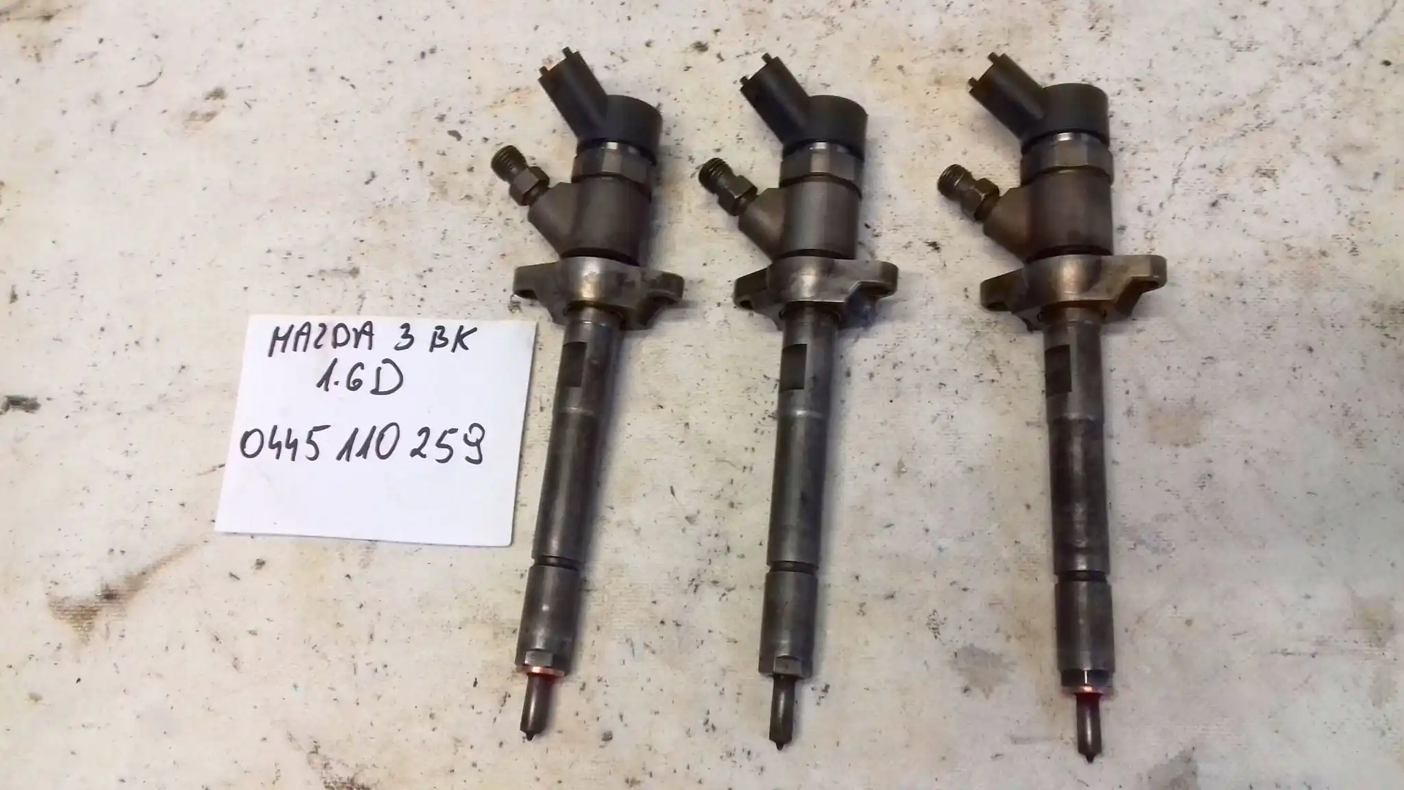 WTRYSKIWACZE 0445110259 PSA PEUGEOT CITROEN FORD MAZDA 3 BK 1.6 CDTI HDI