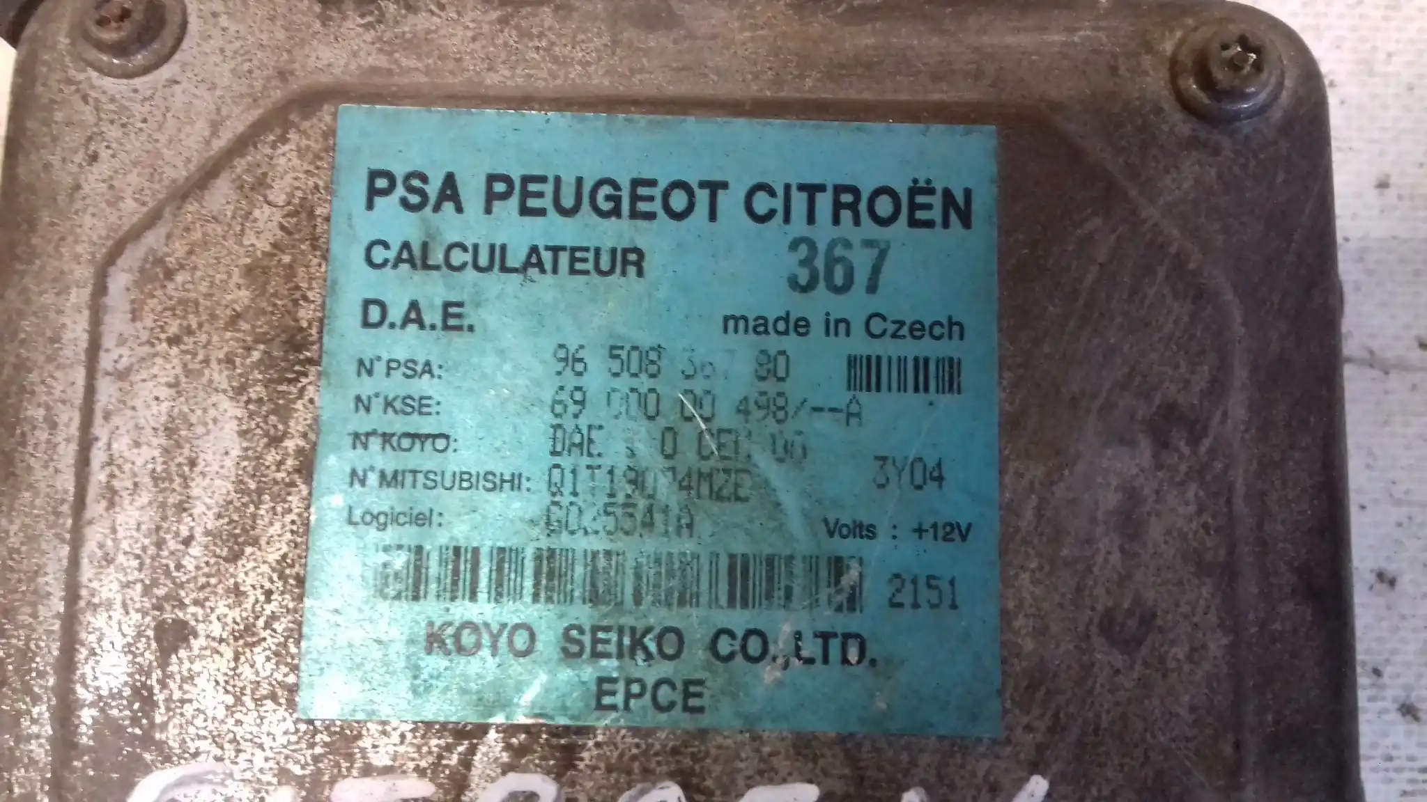 STEROWNIK MODUŁ WSPOMAGANIA 9650836780 CITROEN C2 03-