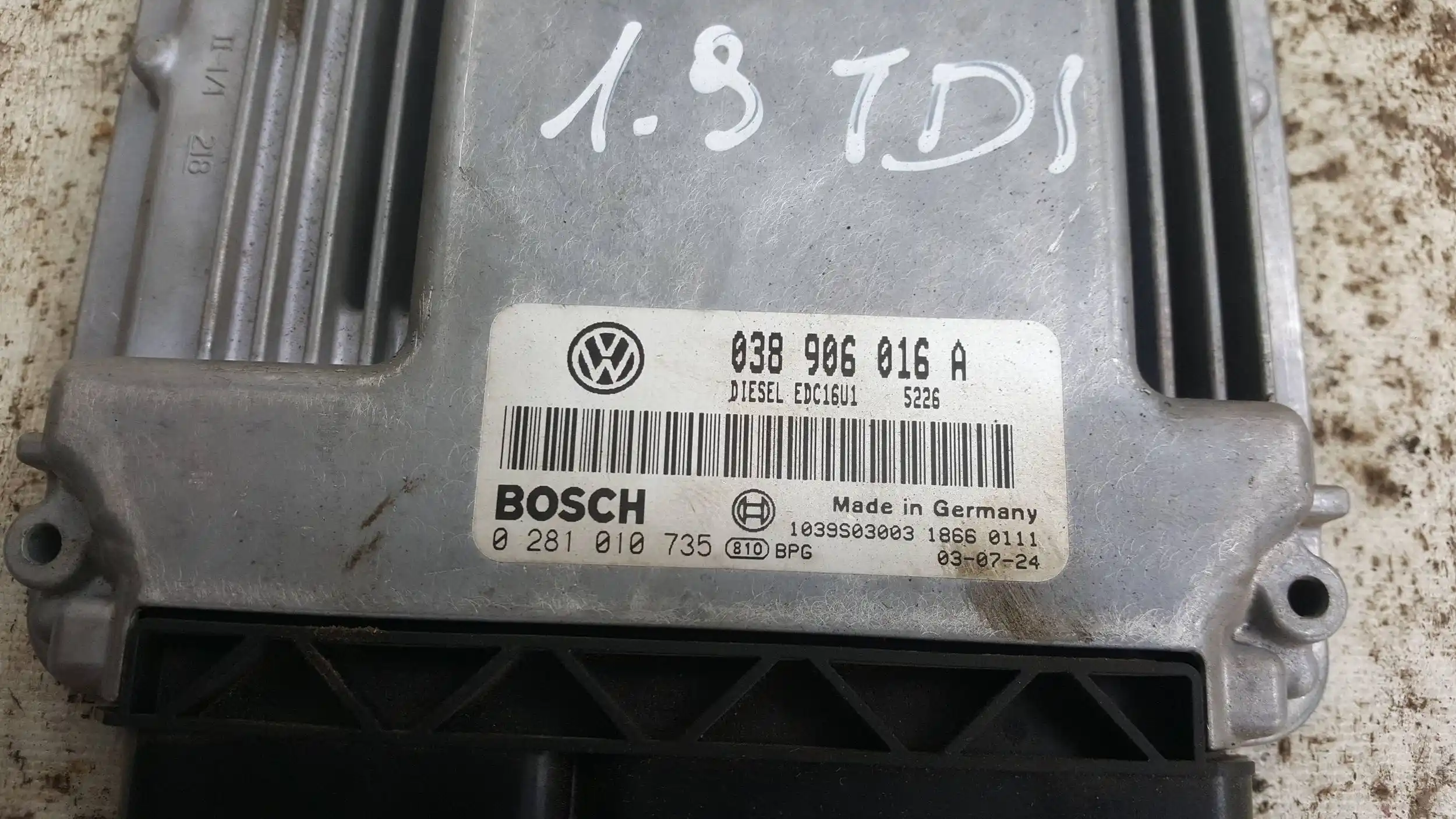 KOMPUTER 0281010735 38906016A ZESTAW IMMO VW T5 1.9 TDI 03-