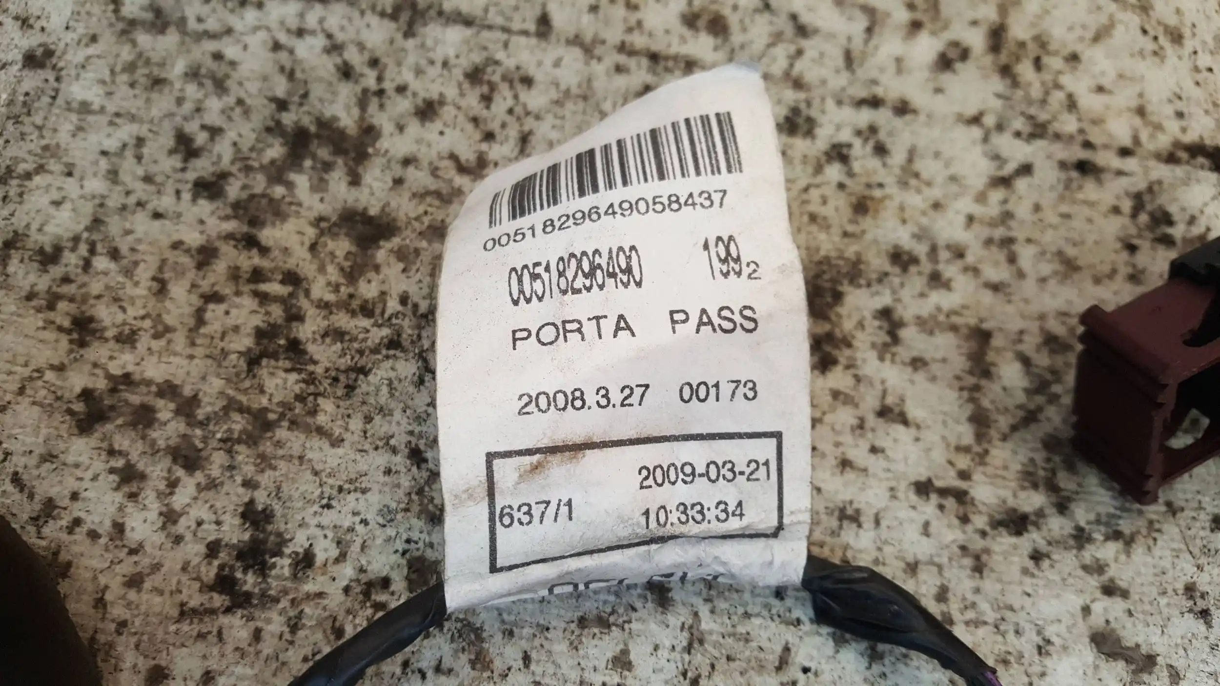 INSTALACJA WIĄZKA 518296490 DRZWI PRAWY PRZÓD PRZEDNICH FIAT GRANDE PUNTO5D