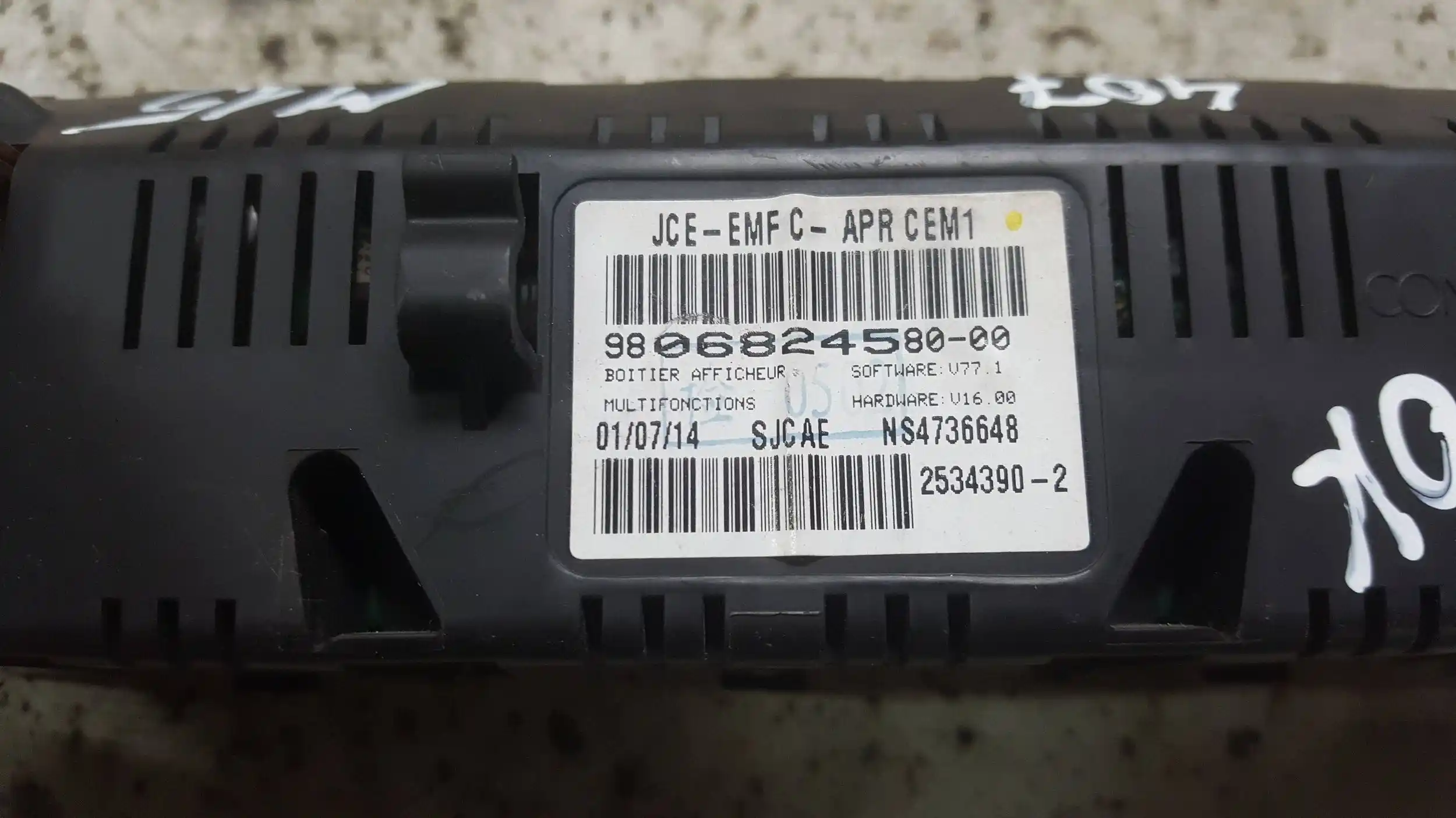 WYŚWIETLACZ ZEGAR 9806824580 PEUGEOT 407