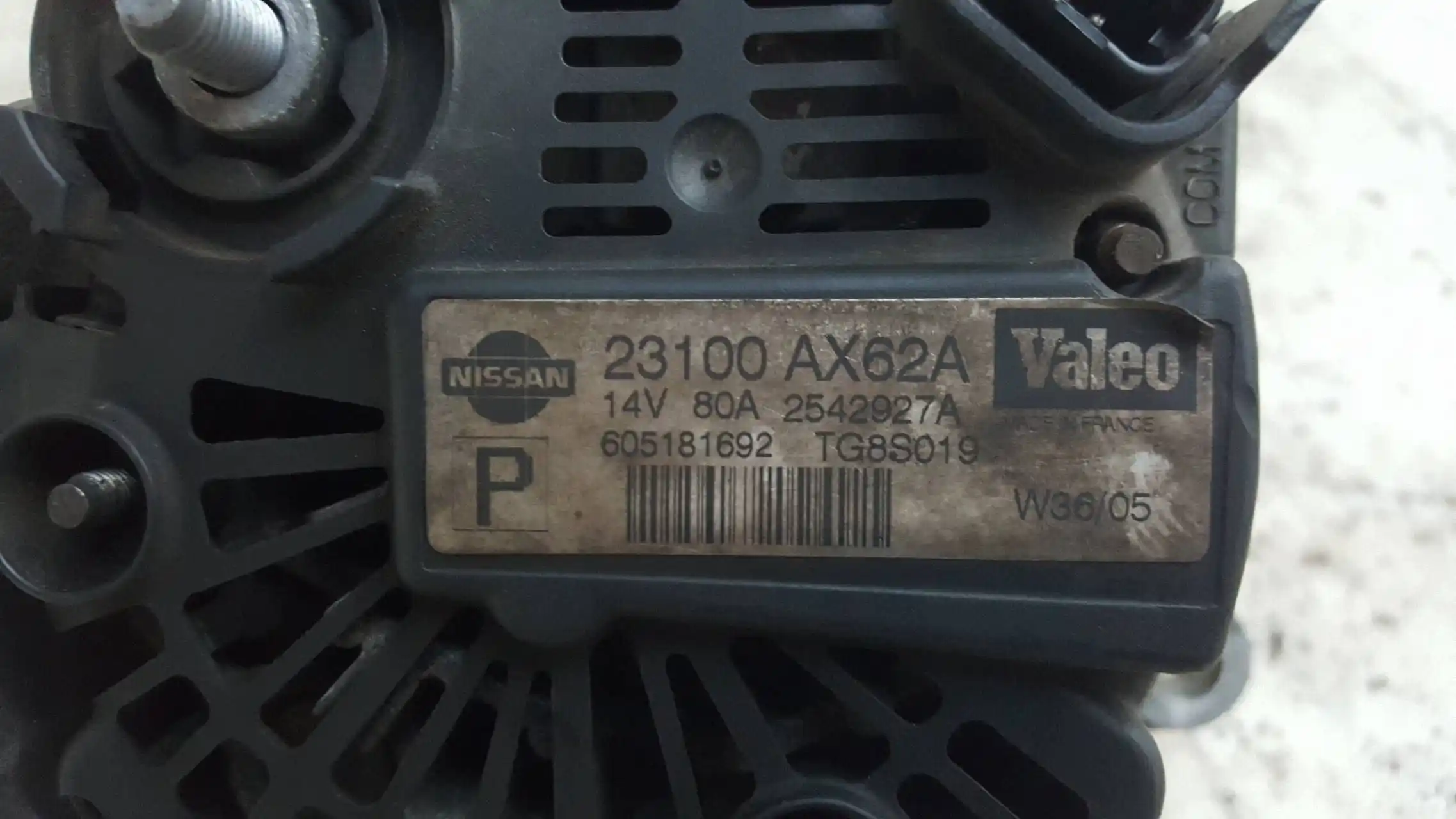 ALTERNATOR 23100AX62A NISSAN MICRA K12 1.4 16V 03-