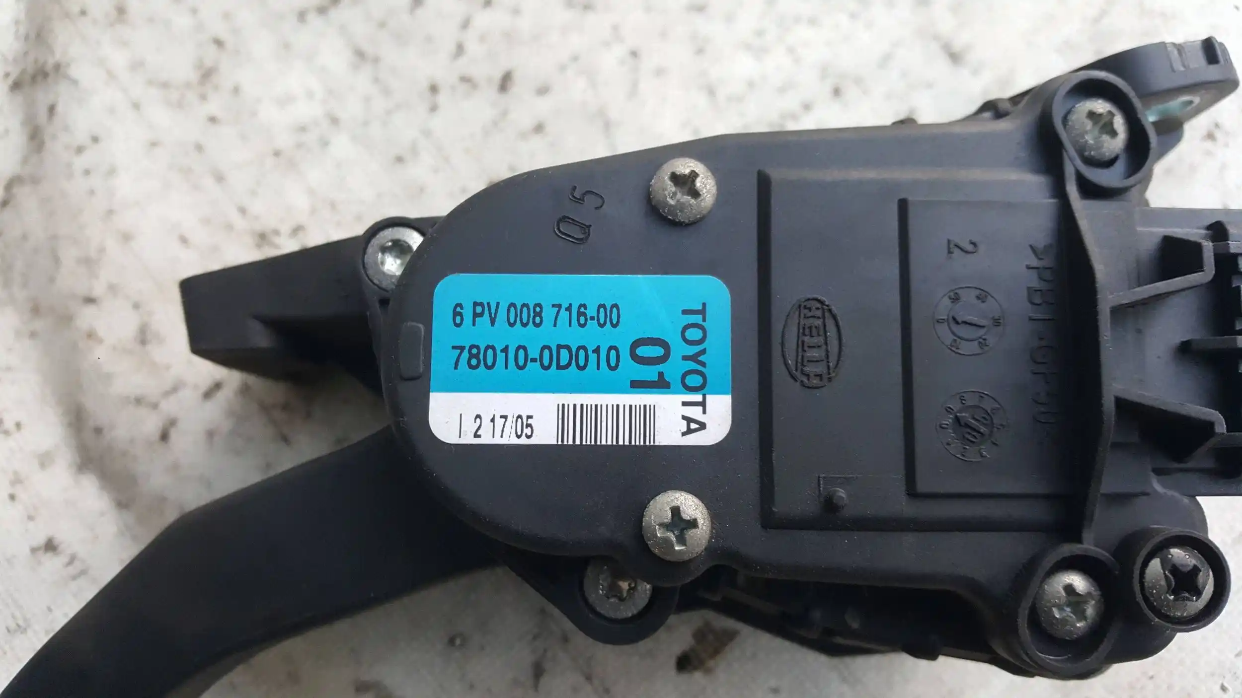 PEDAŁ POTENCJOMETR GAZU 780100D010 TOYOTA YARIS I 1.4 D4D 99-