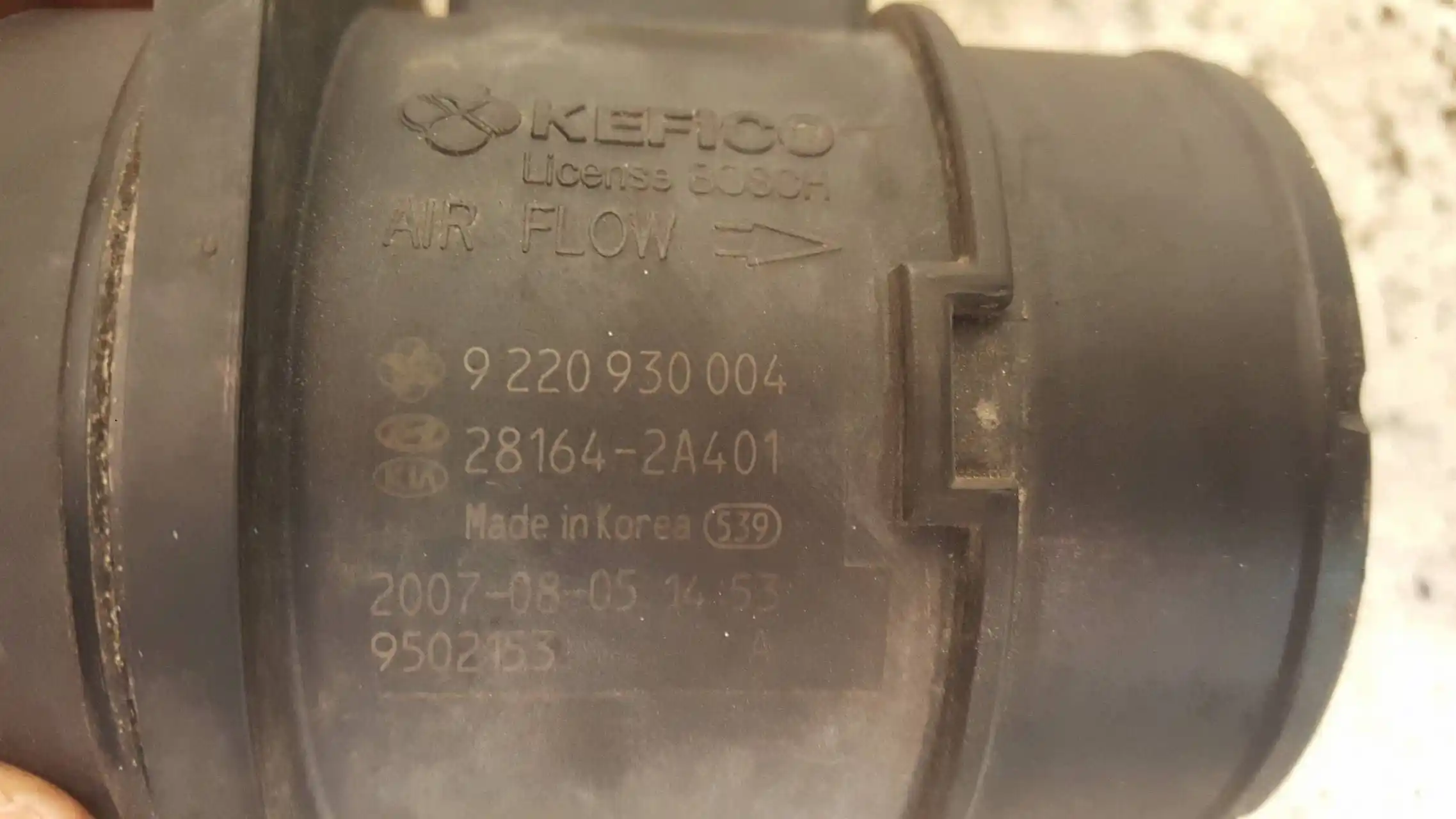PRZEPŁYWOMIERZ 281642A401 9220930004 KIA CEED I 1.6 CRDI 06-