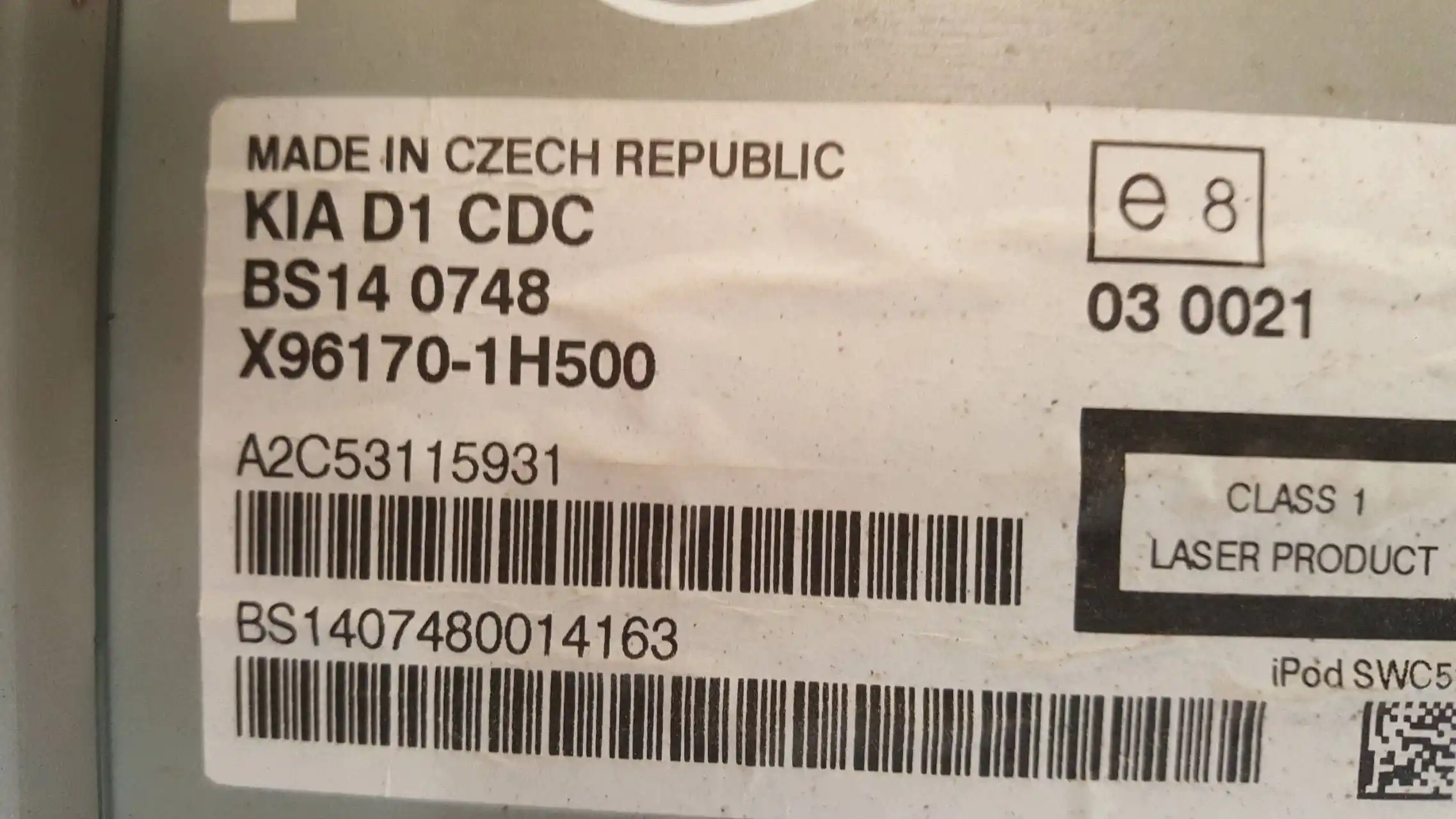 RADIO RADIOODTWARZACZ CD X961701H500 KIA CEED I 06-09