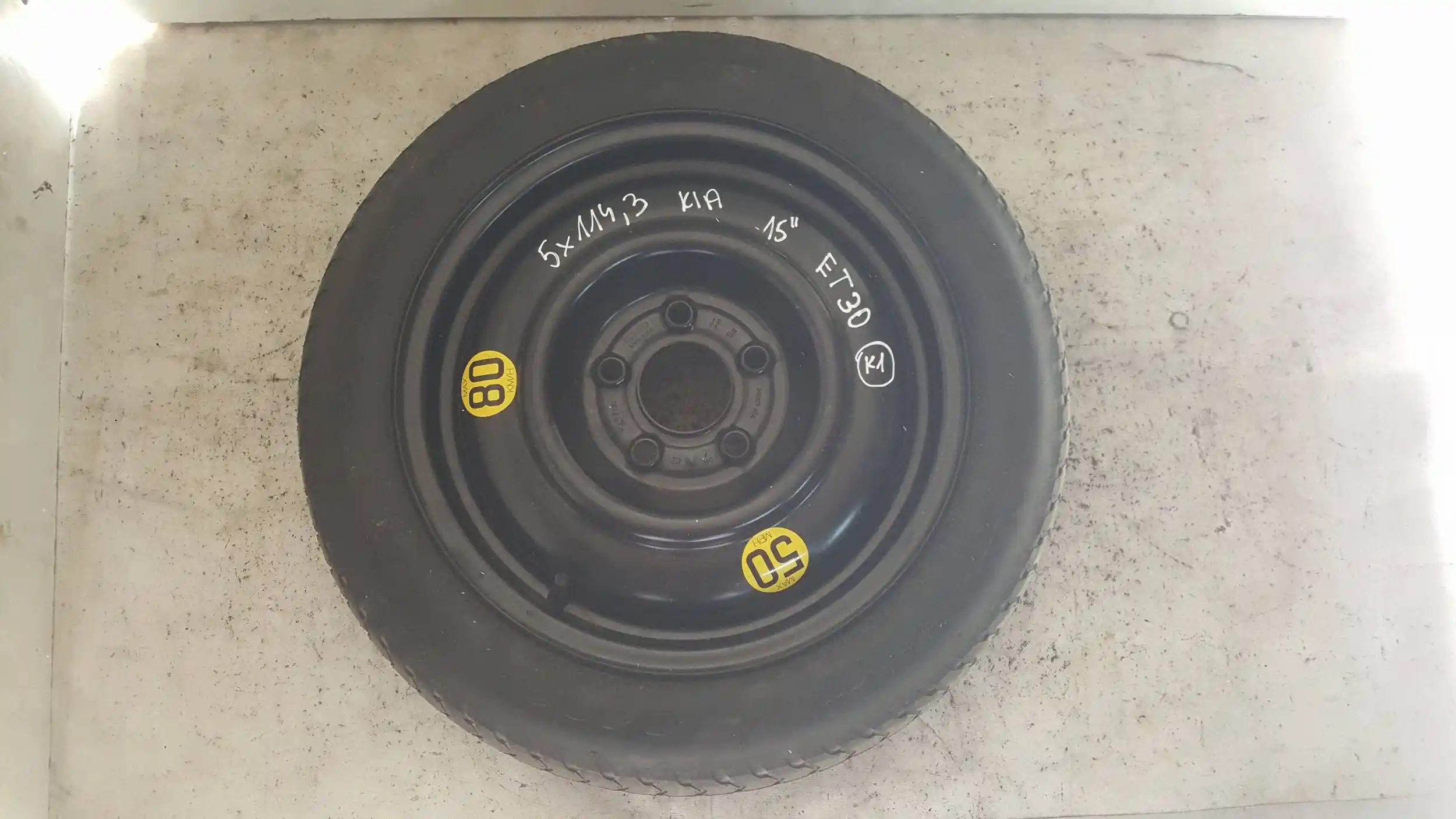 KOŁO DOJAZDOWE 529101H900 5x114,3 4Tx15'' ET30 HANKOOK T125/80/D15 95M KIA