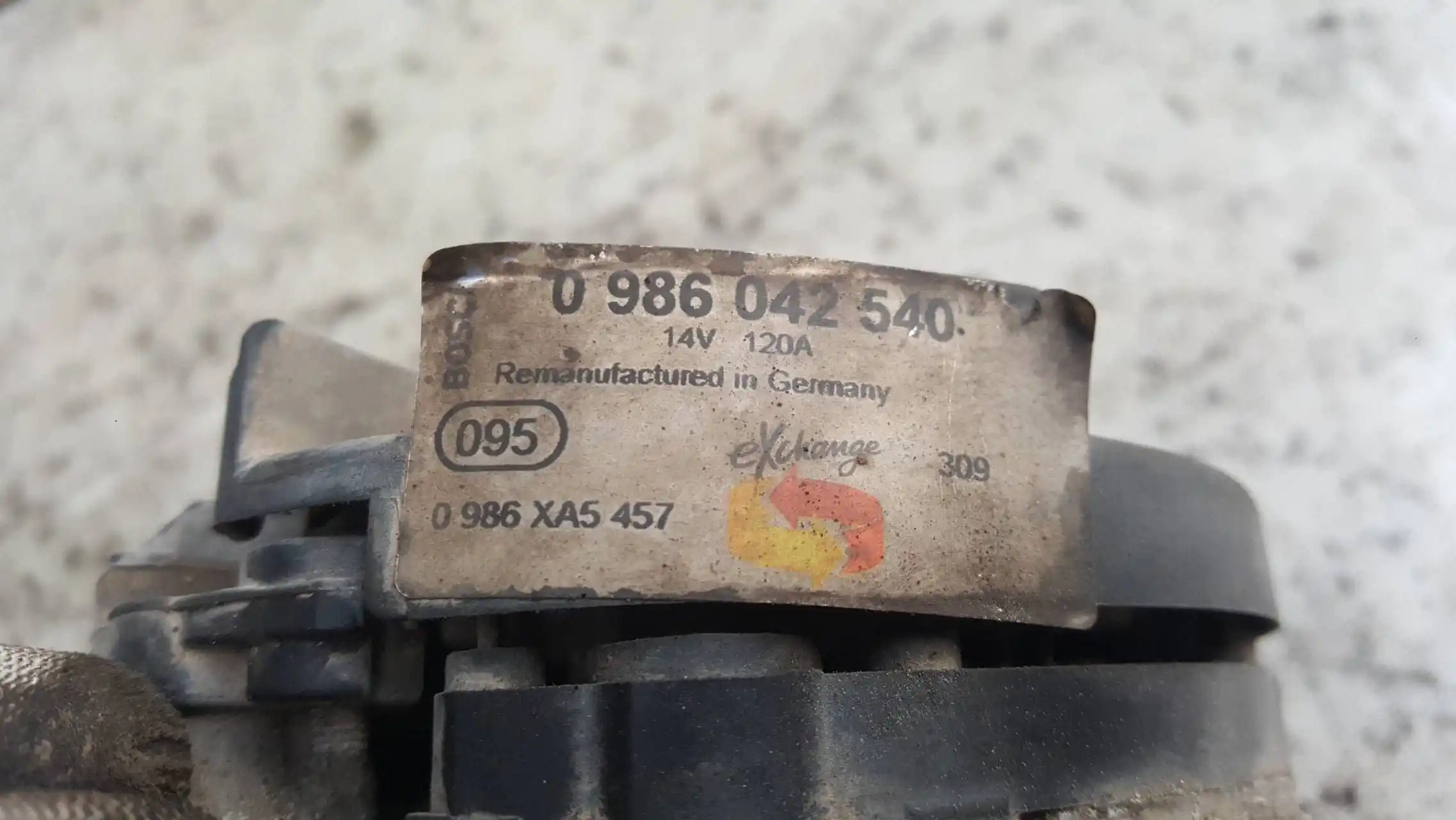 ALTERNATOR 0986042540 MERCEDES C KLASA W203 2.0 16V 00-