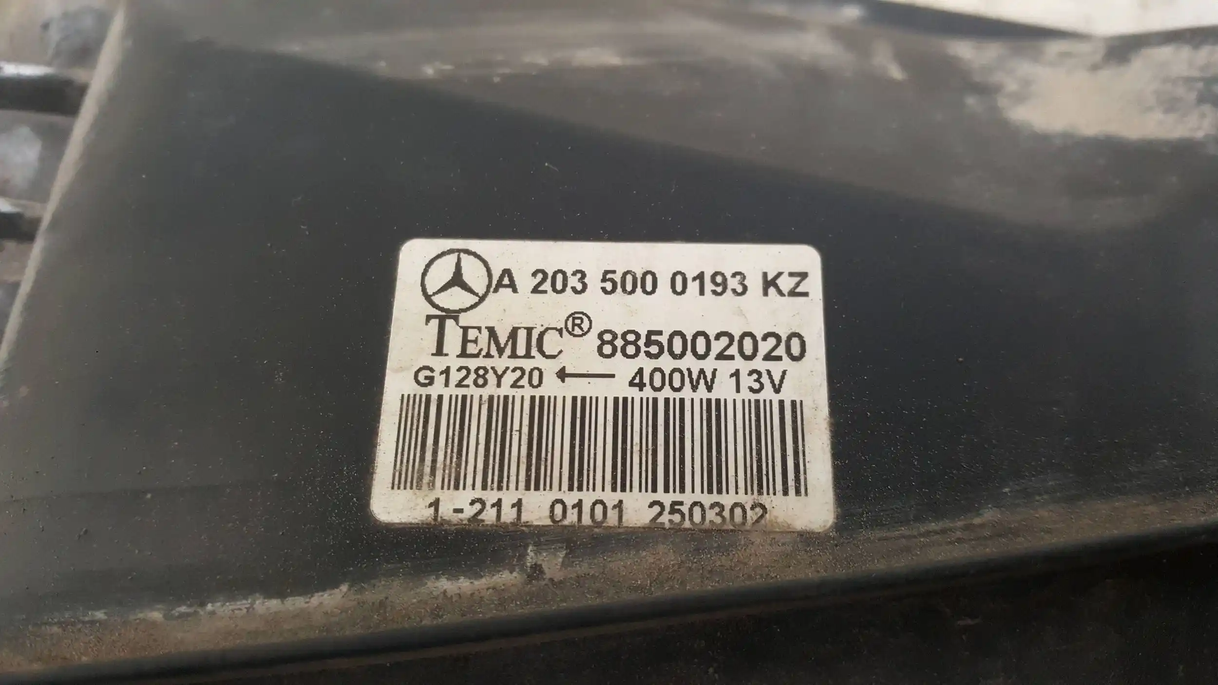 WENTYLATOR CHŁODNICY A2035000193 MERCEDES C KLASA W203 2.0 16V 00-07
