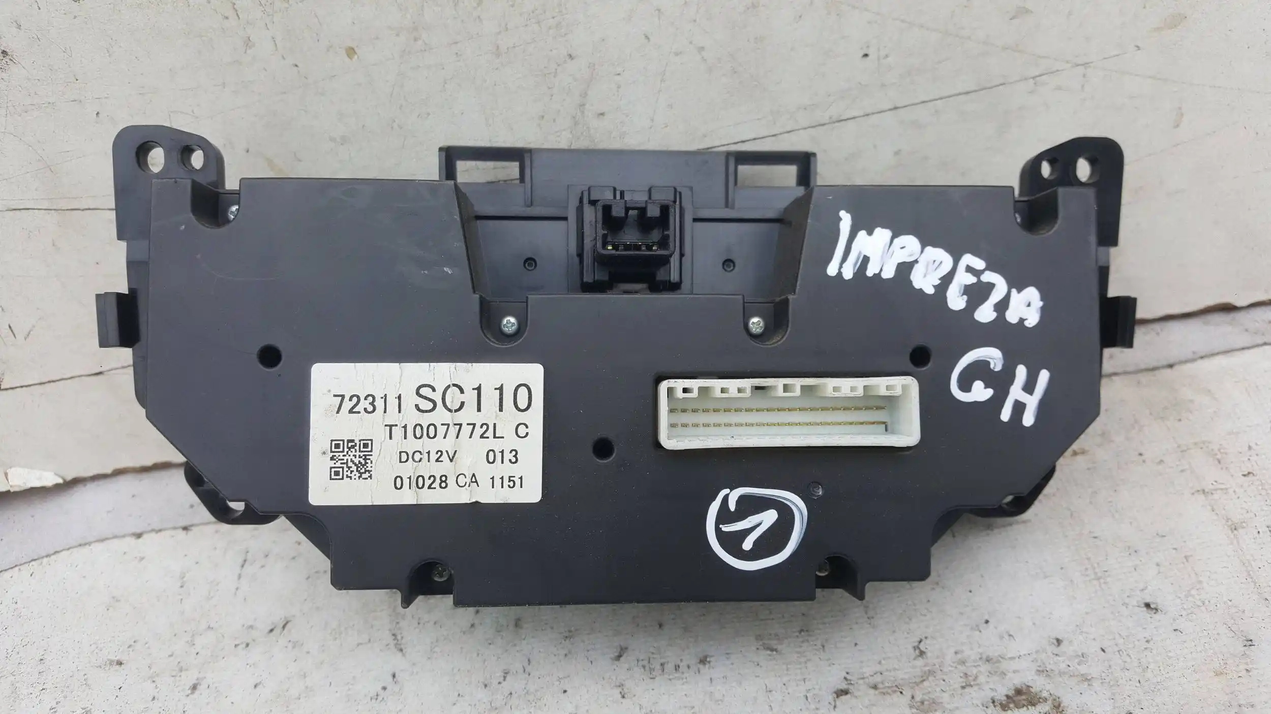 PANEL STEROWANIA NAWIEWU KLIMATYZACJI 72311SC110 SUBARU IMPREZA III GH 07-