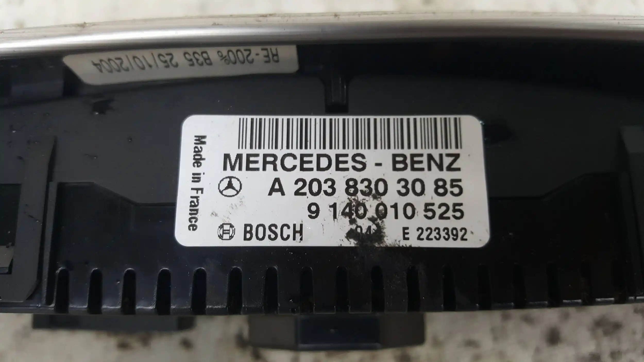 PANEL STEROWANIA NAWIEWU KLIMATYZACJI A2038303085 MERCEDES W203 LIFT 04-07