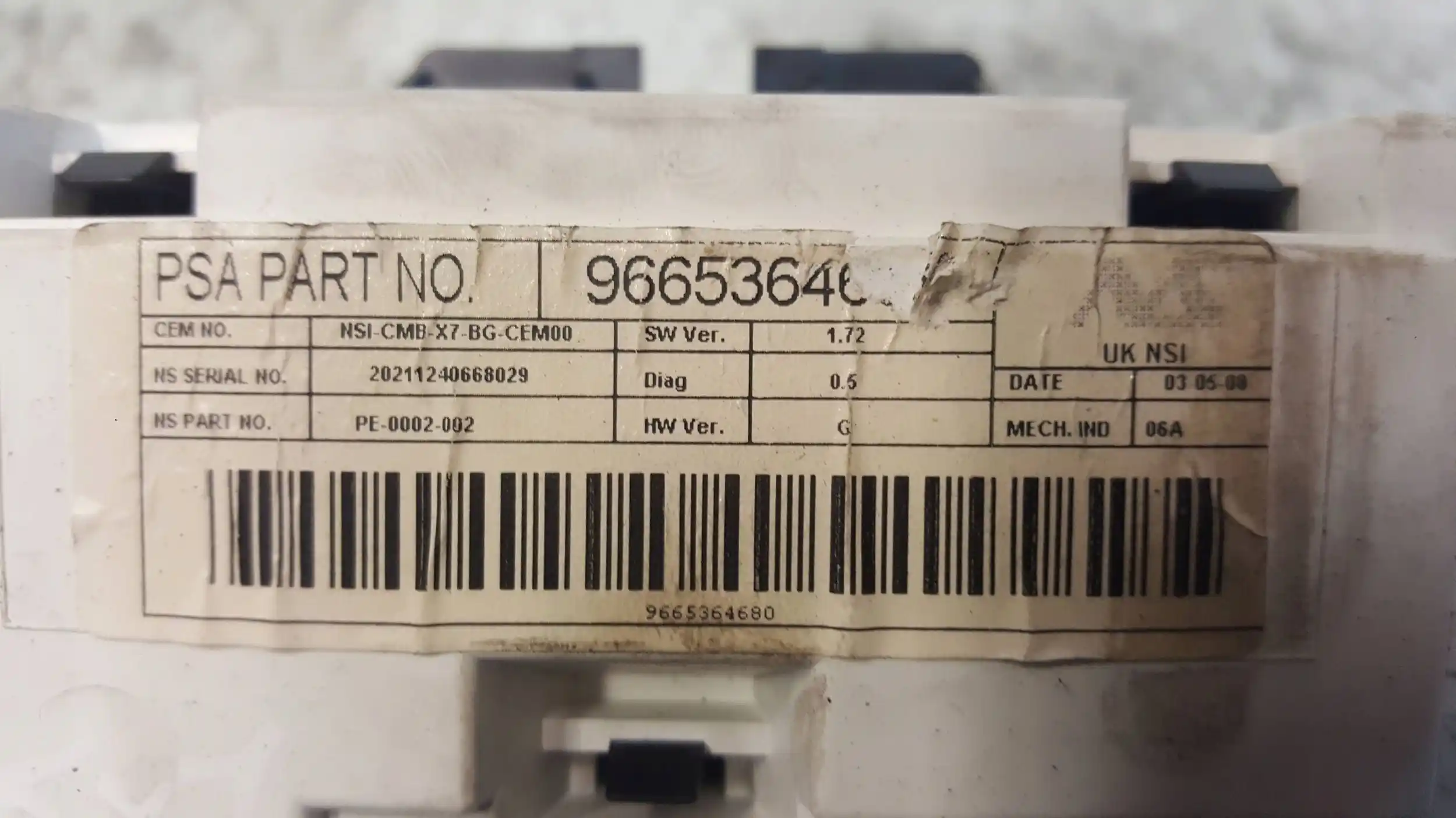 LICZNIK ZEGARY 9665364680 CITROEN C5 III X7 2.0 HDI 08-