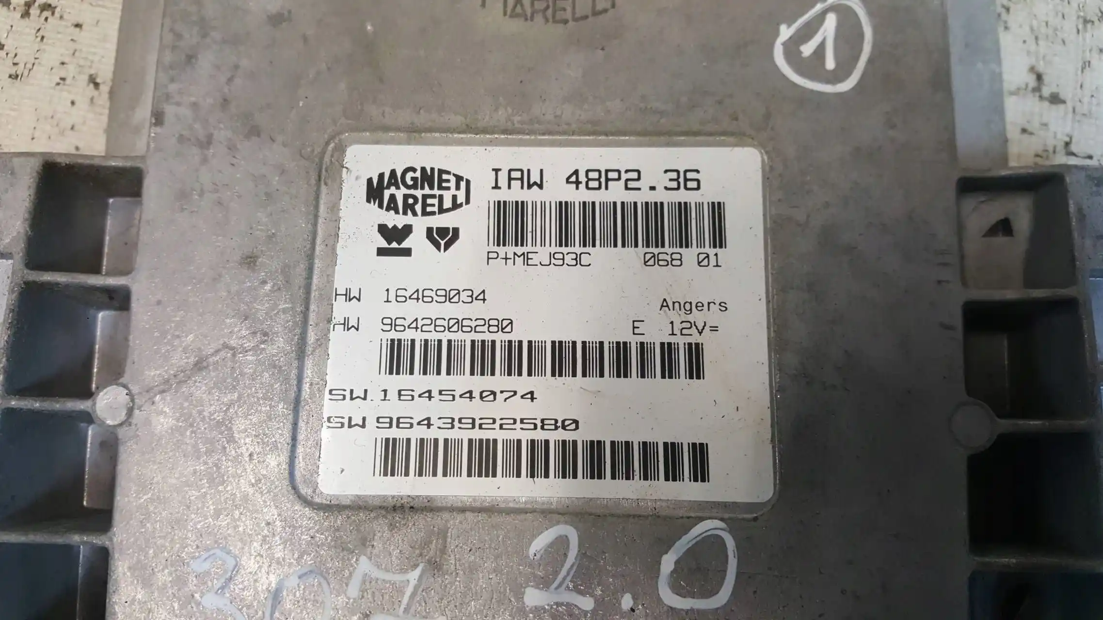 KOMPUTER 9643922580 9642606280 ZESTAW IMMO PEUGEOT 307 2.0 16V 01-